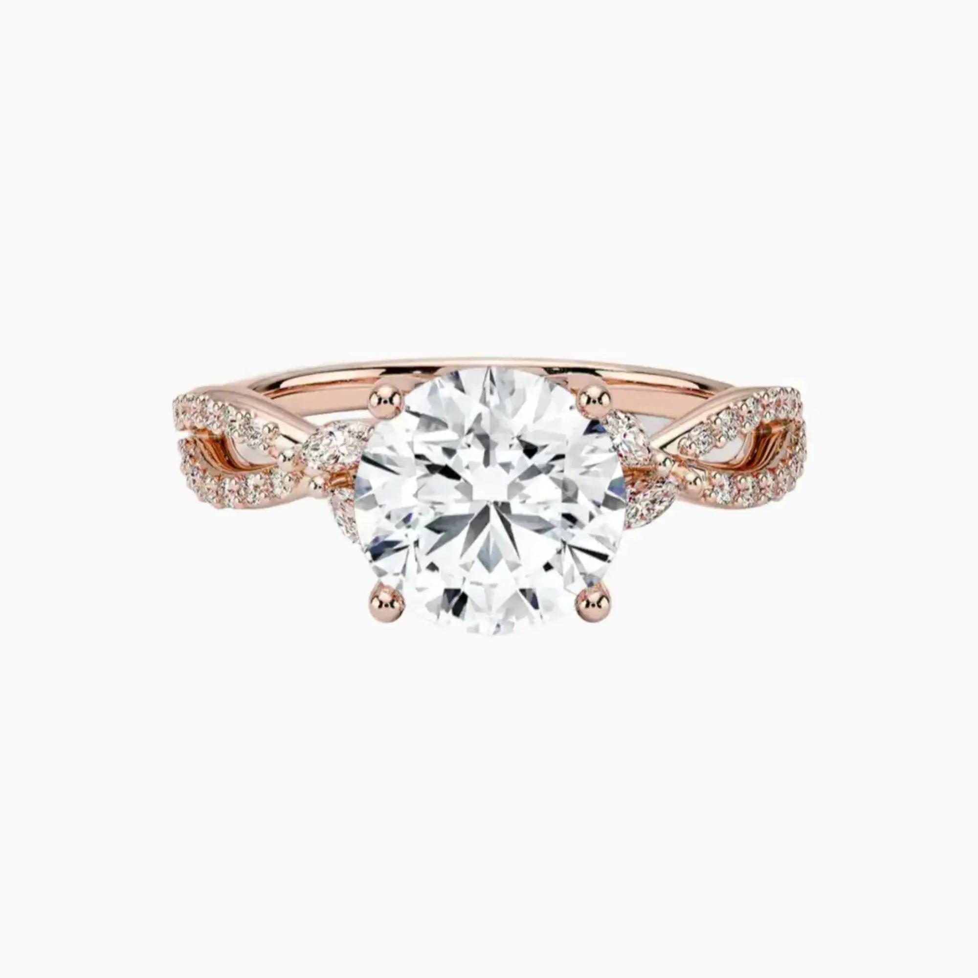 OBSER236 - Amara Luxe Adorned Round engagement ring setting view 4