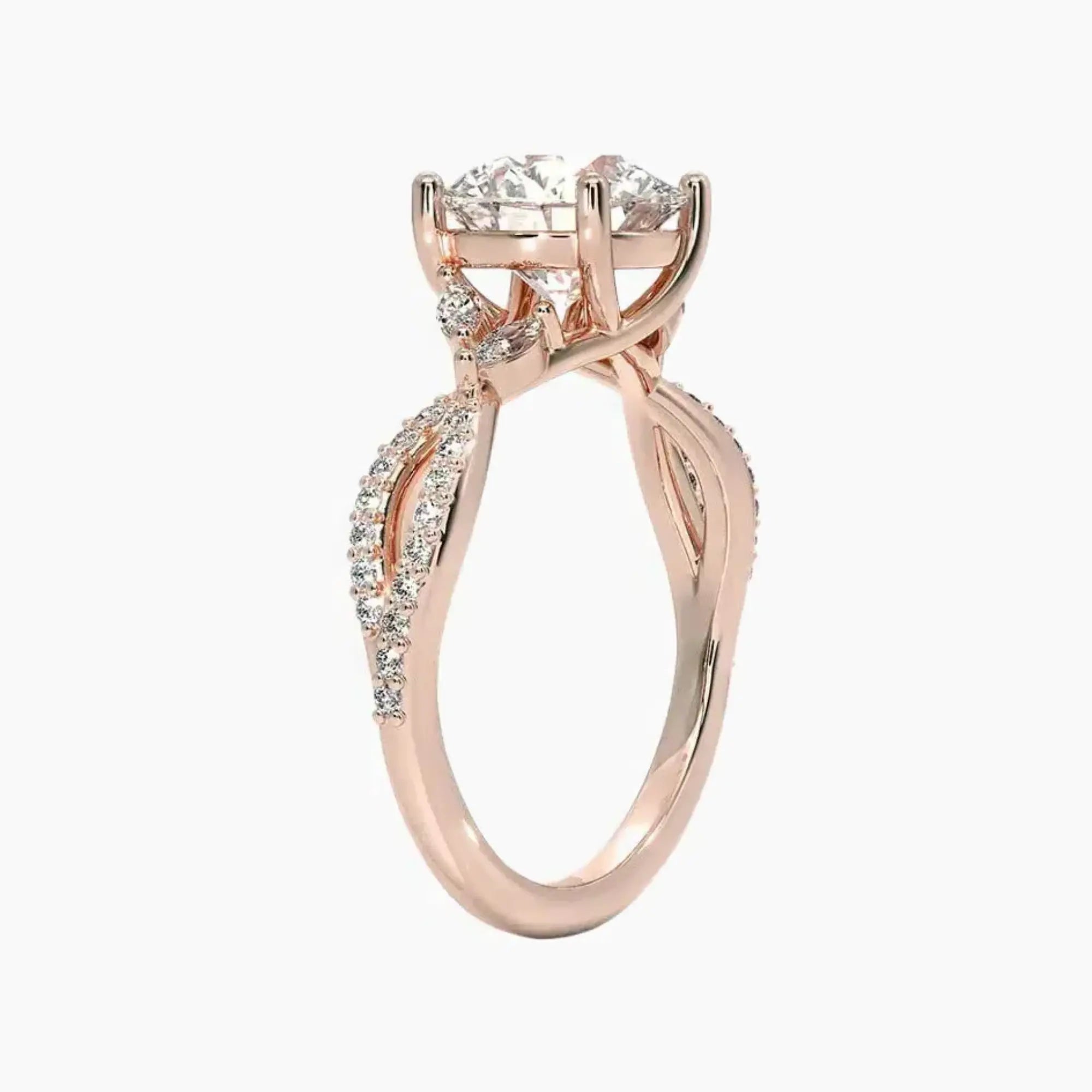 OBSER236 - Amara Luxe Adorned Round engagement ring setting view 5