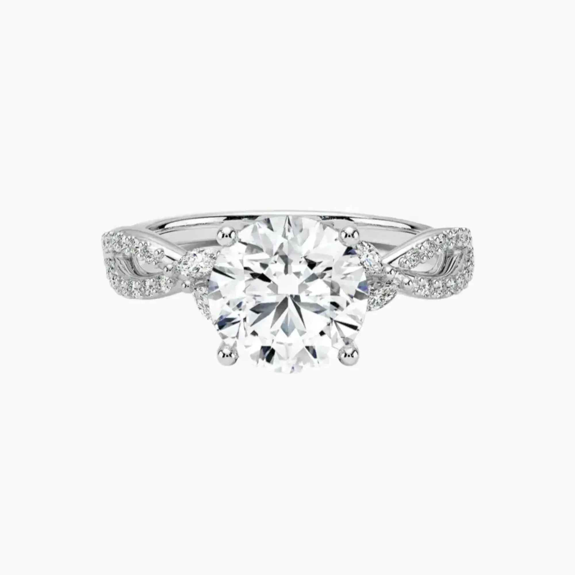 OBSER236 - Amara Luxe Adorned Round engagement ring setting view 1