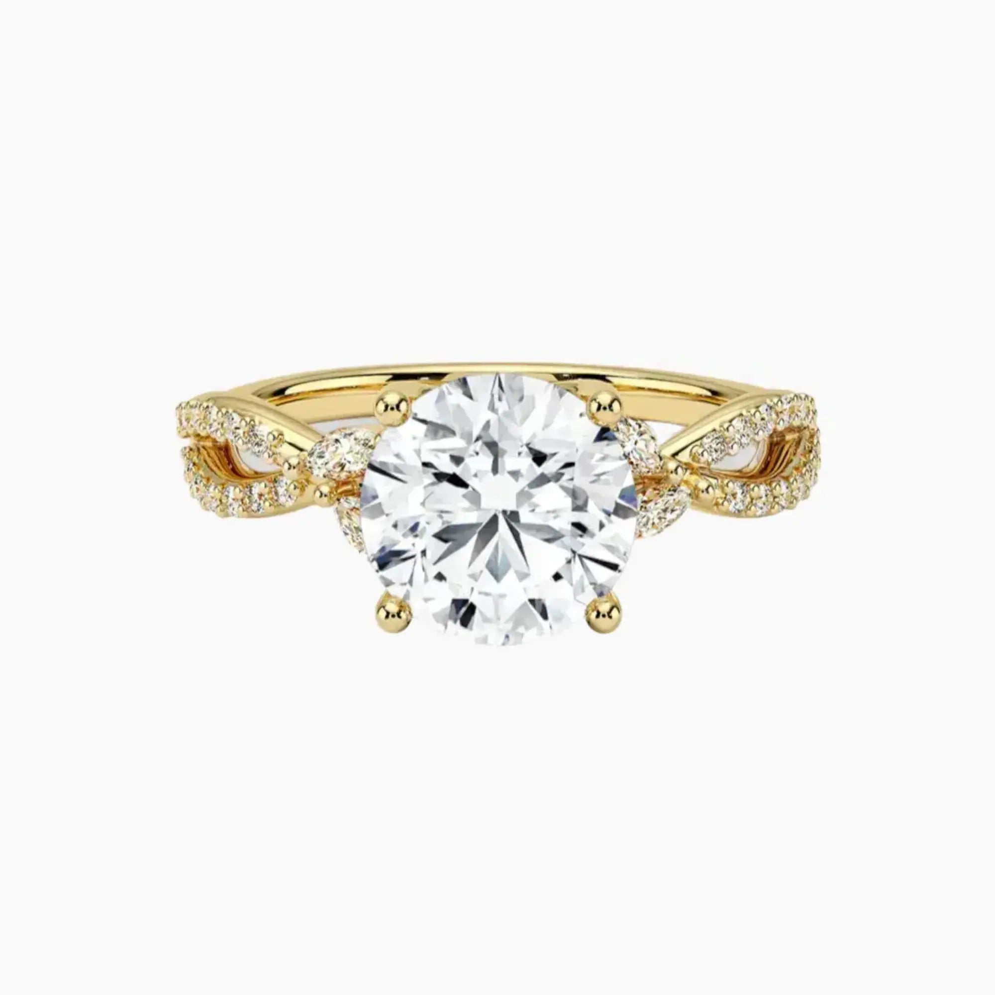 OBSER236 - Amara Luxe Adorned Round engagement ring setting view 7