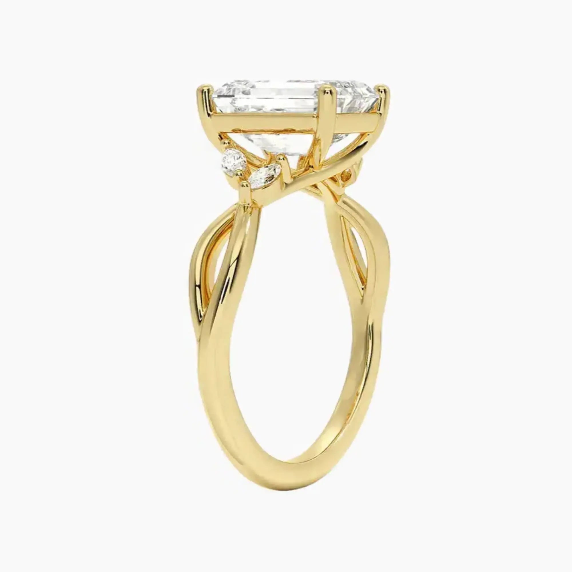OBSER249 - Amara Emerald engagement ring setting view 8
