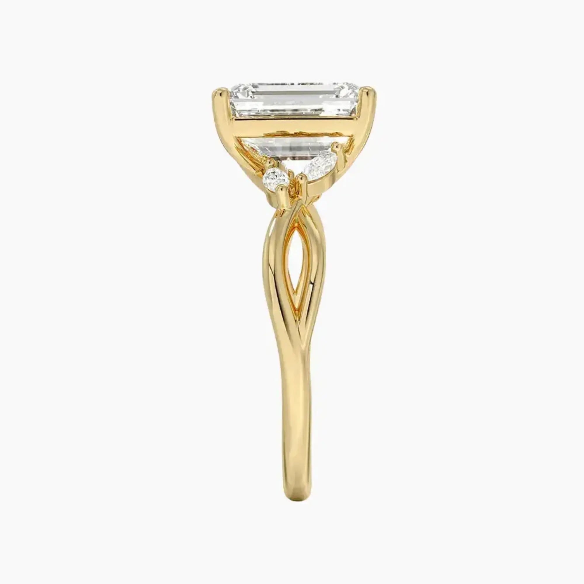 OBSER249 - Amara Emerald engagement ring setting view 9
