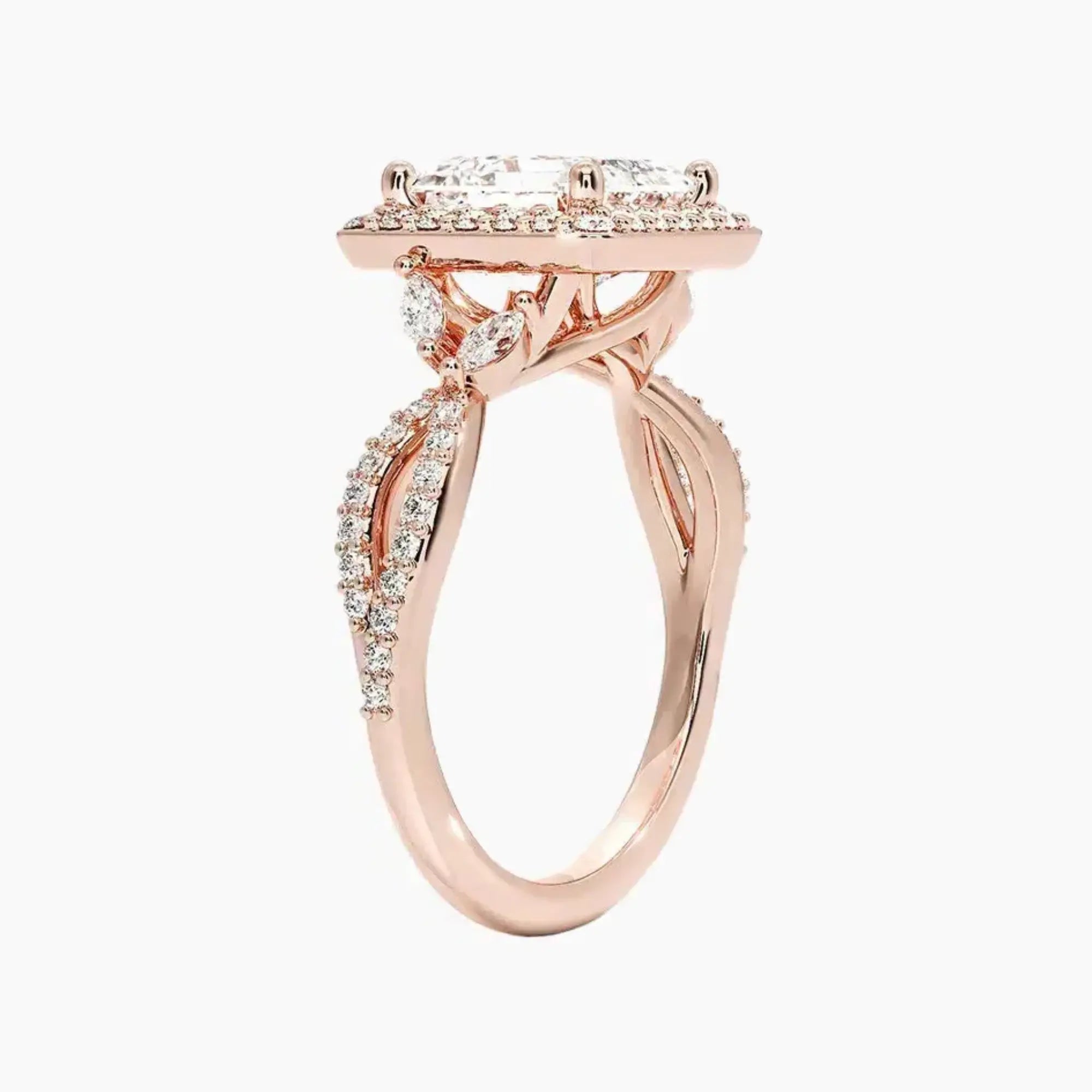 OBSER485 - Nerissa Halo Asscher engagement ring setting view 5