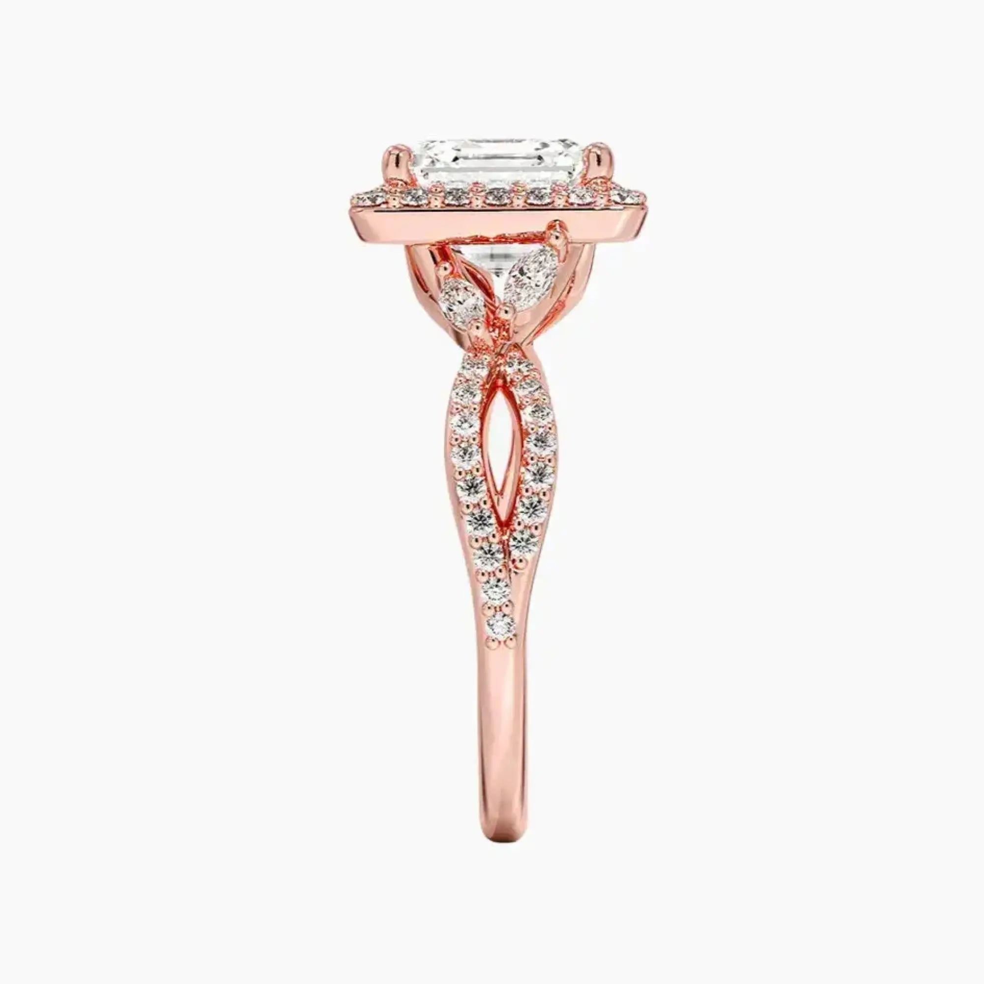 OBSER485 - Nerissa Halo Asscher engagement ring setting view 6