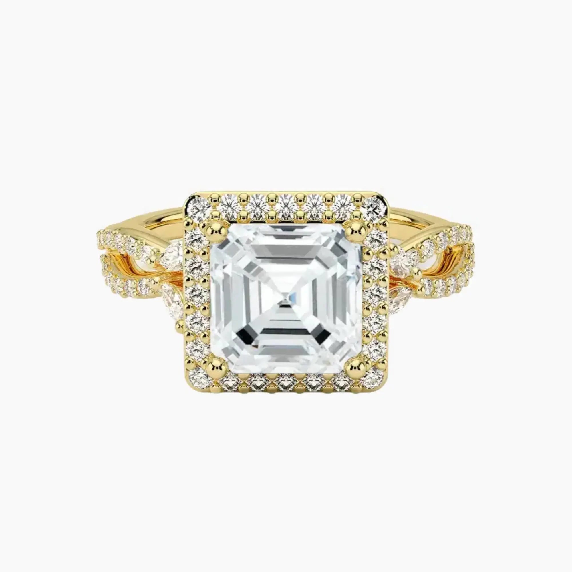 OBSER485 - Nerissa Halo Asscher engagement ring setting view 7