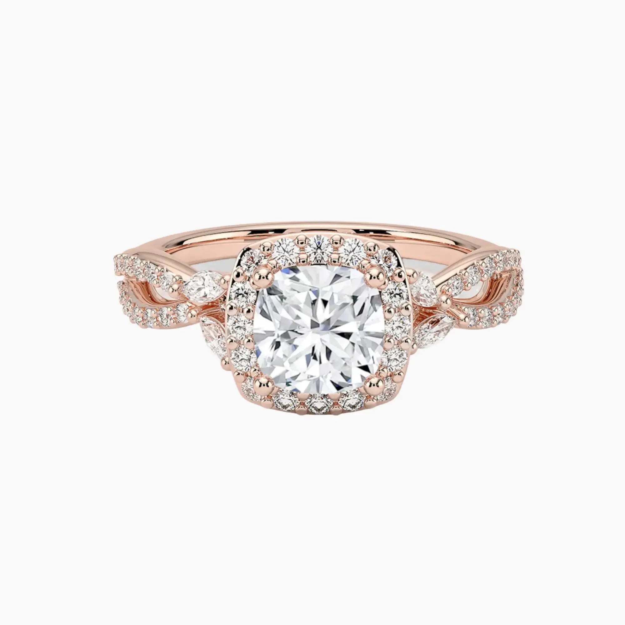 OBSER490 - Nerissa Halo Cushion engagement ring setting view 4