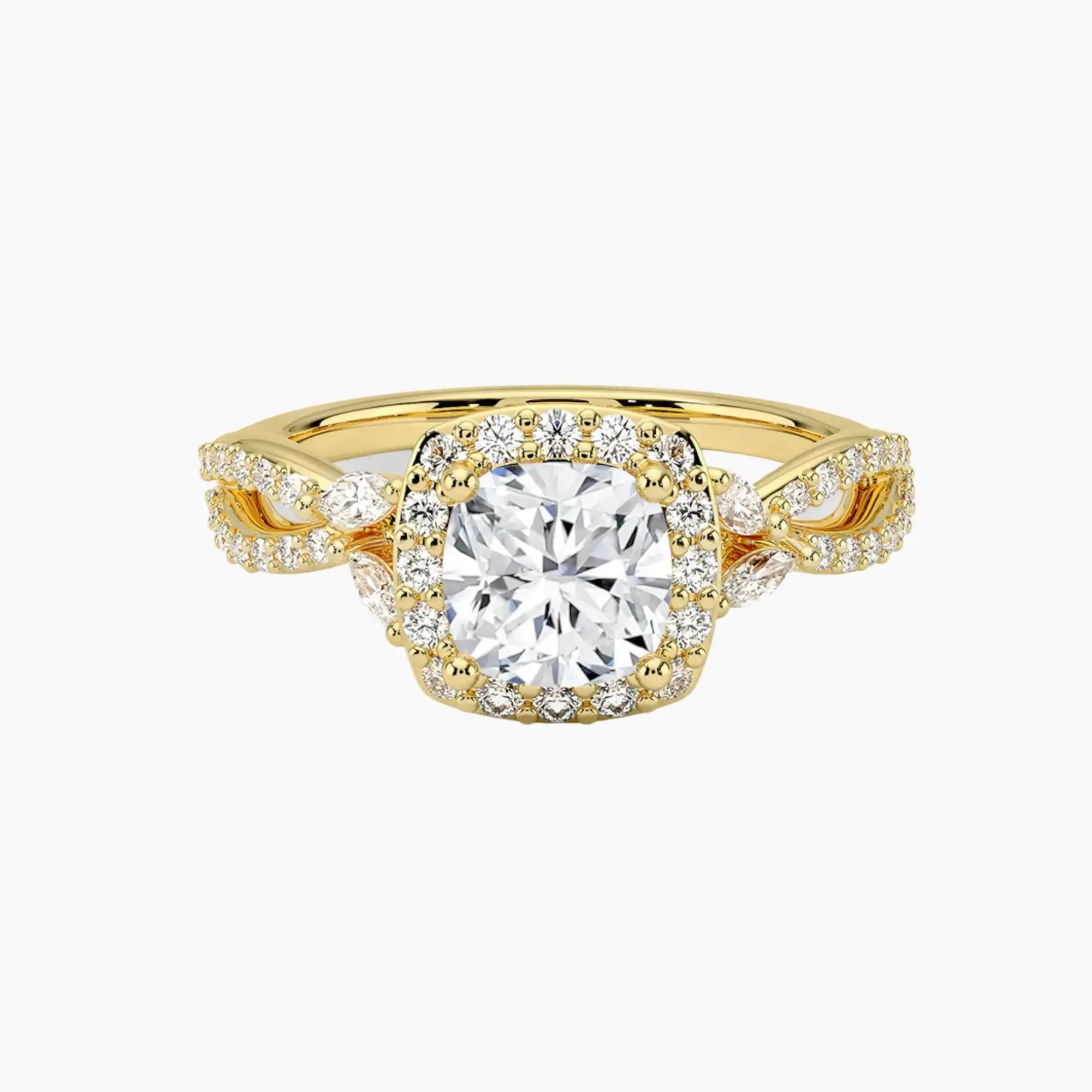 OBSER490 - Nerissa Halo Cushion engagement ring setting view 7