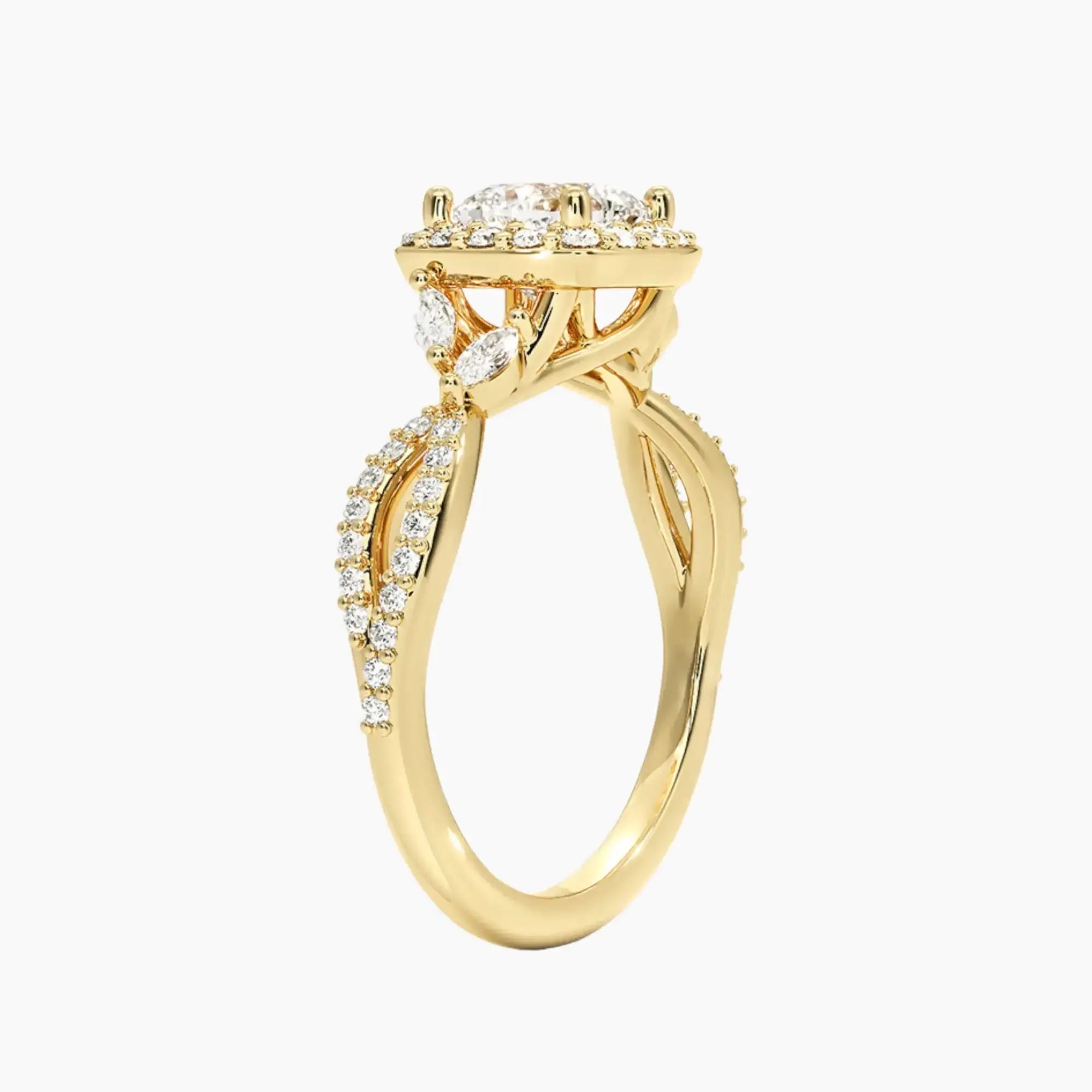 OBSER490 - Nerissa Halo Cushion engagement ring setting view 8