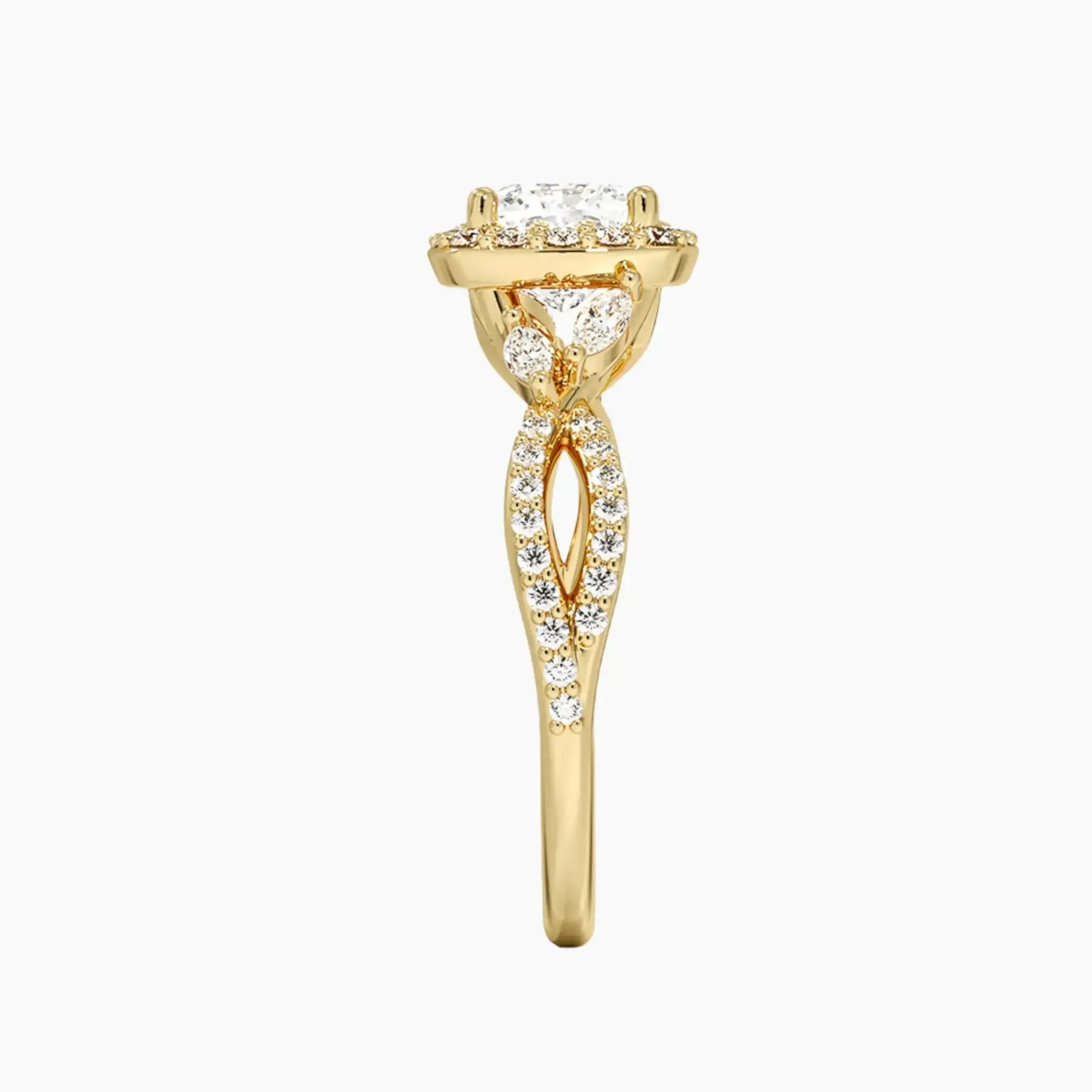 OBSER490 - Nerissa Halo Cushion engagement ring setting view 9