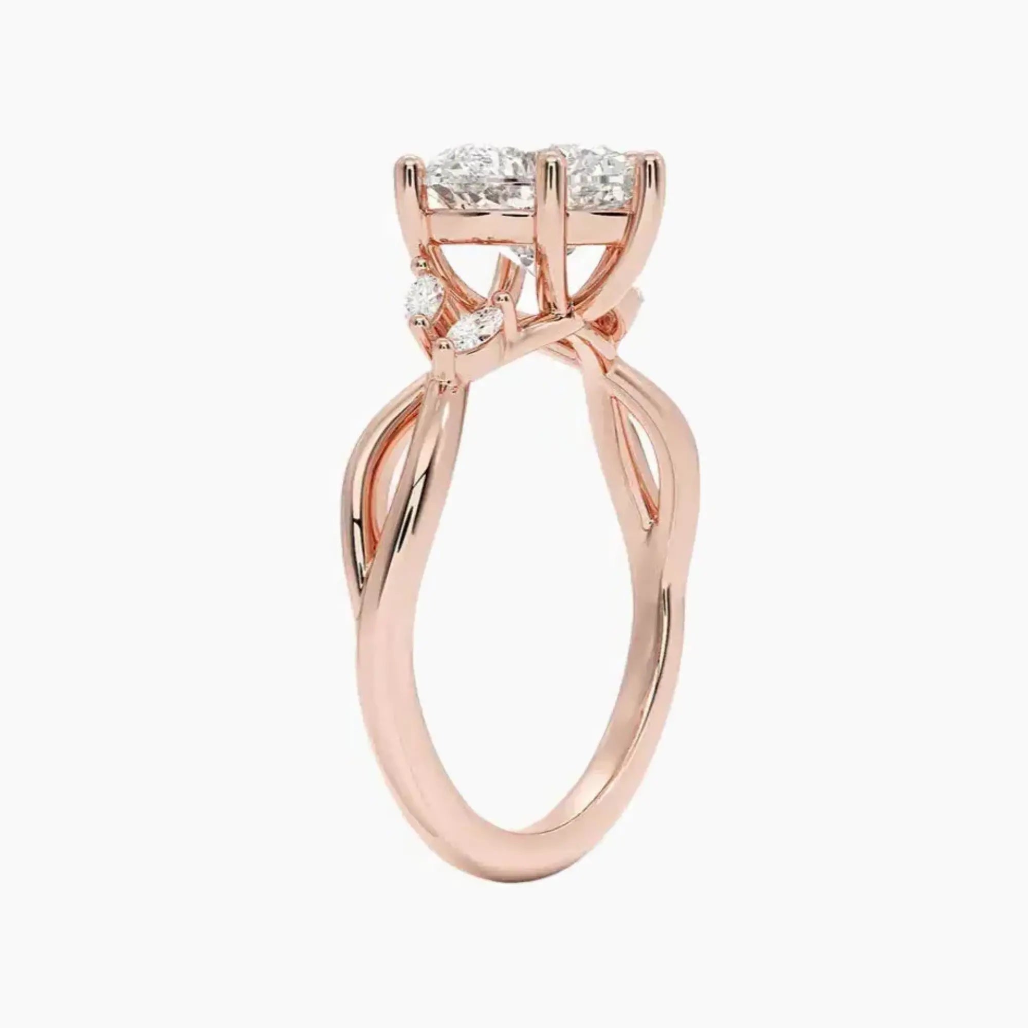 OBSER246 - Amara Heart engagement ring setting view 5