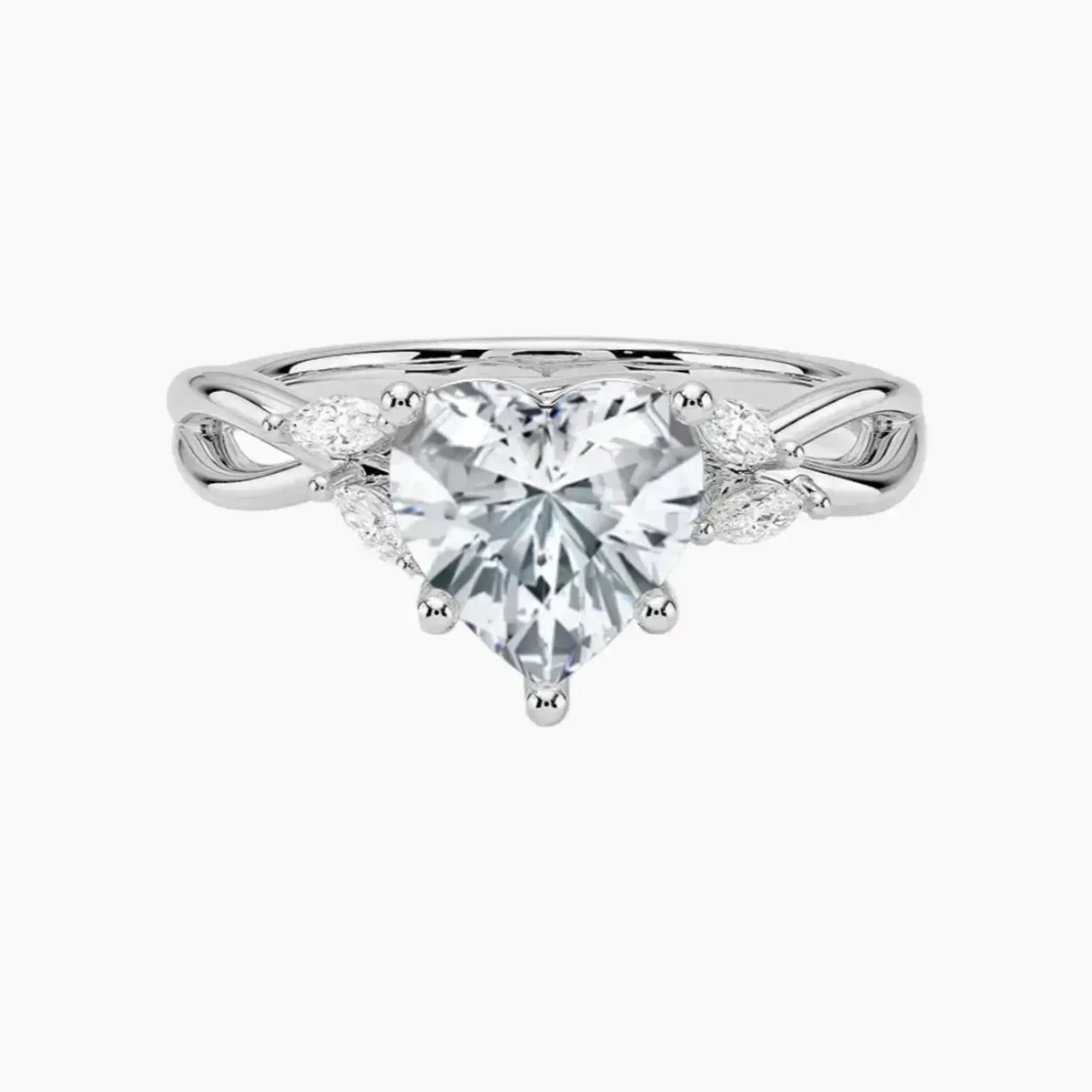 OBSER246 - Amara Heart engagement ring setting view 1