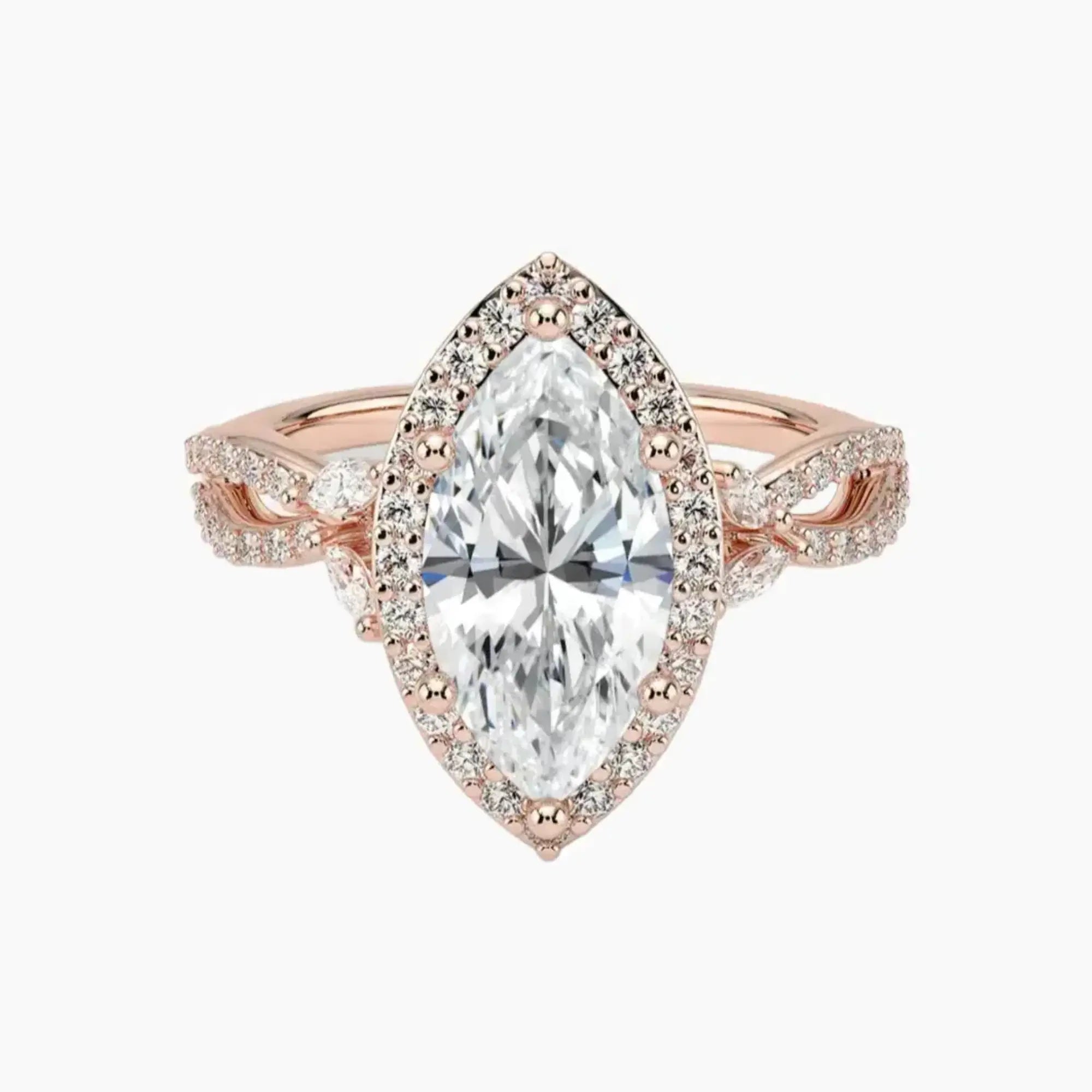 OBSER486 - Nerissa Halo Marquise engagement ring setting view 4