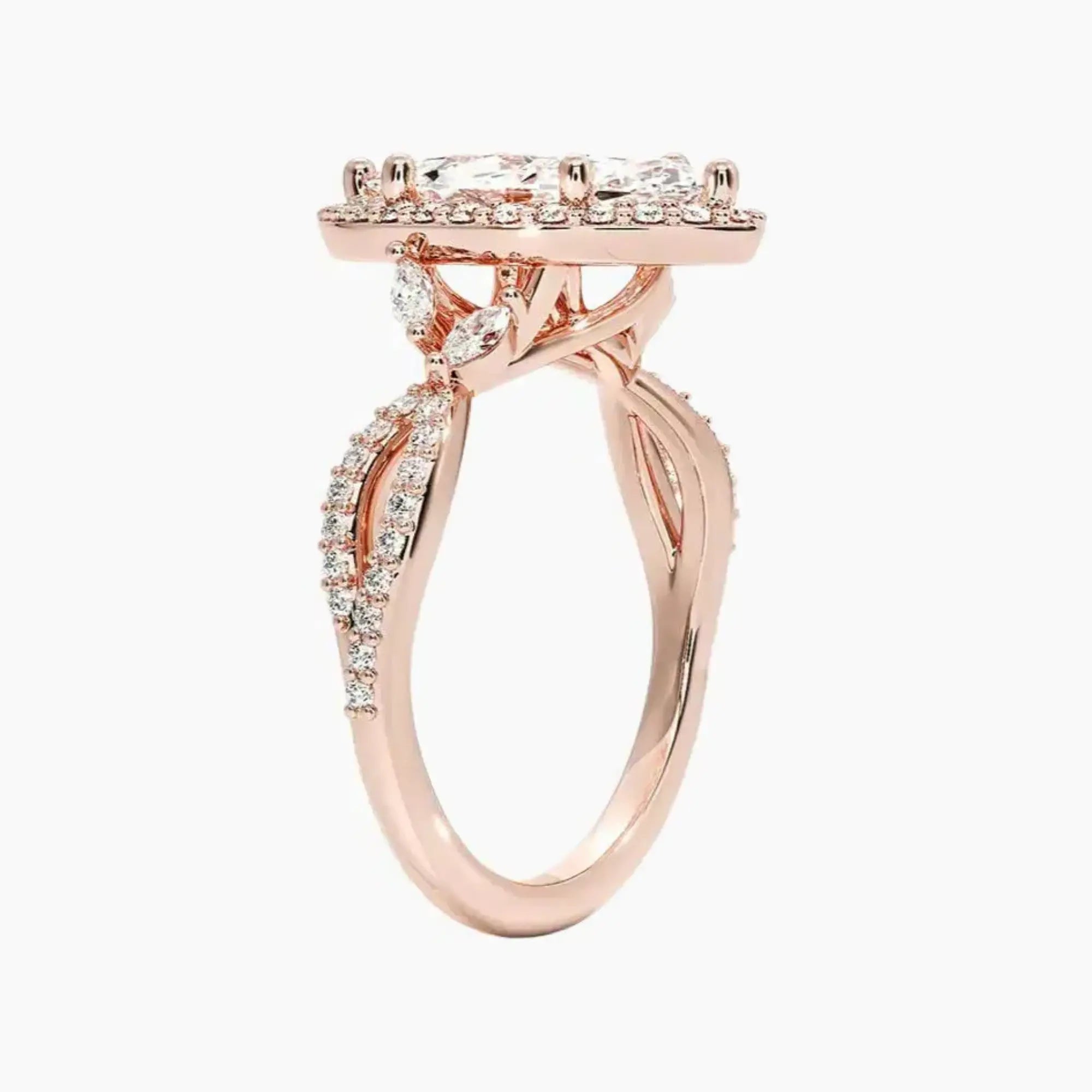 OBSER486 - Nerissa Halo Marquise engagement ring setting view 5