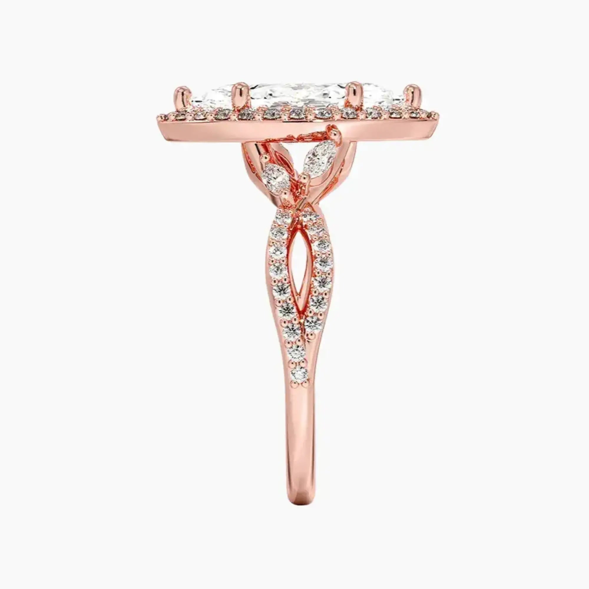 OBSER486 - Nerissa Halo Marquise engagement ring setting view 6