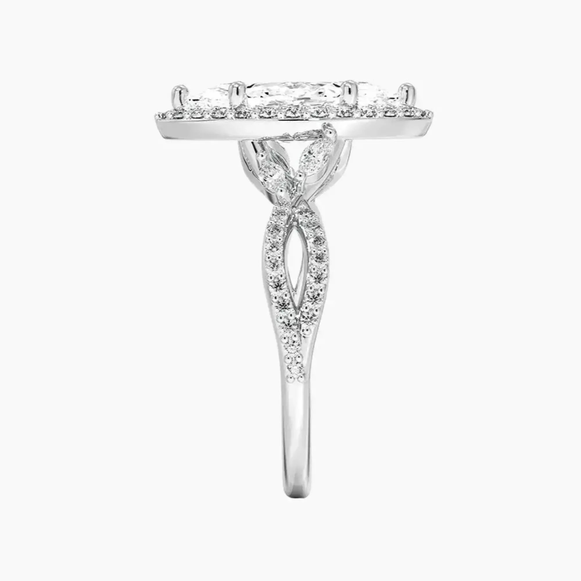 OBSER486 - Nerissa Halo Marquise engagement ring setting view 3