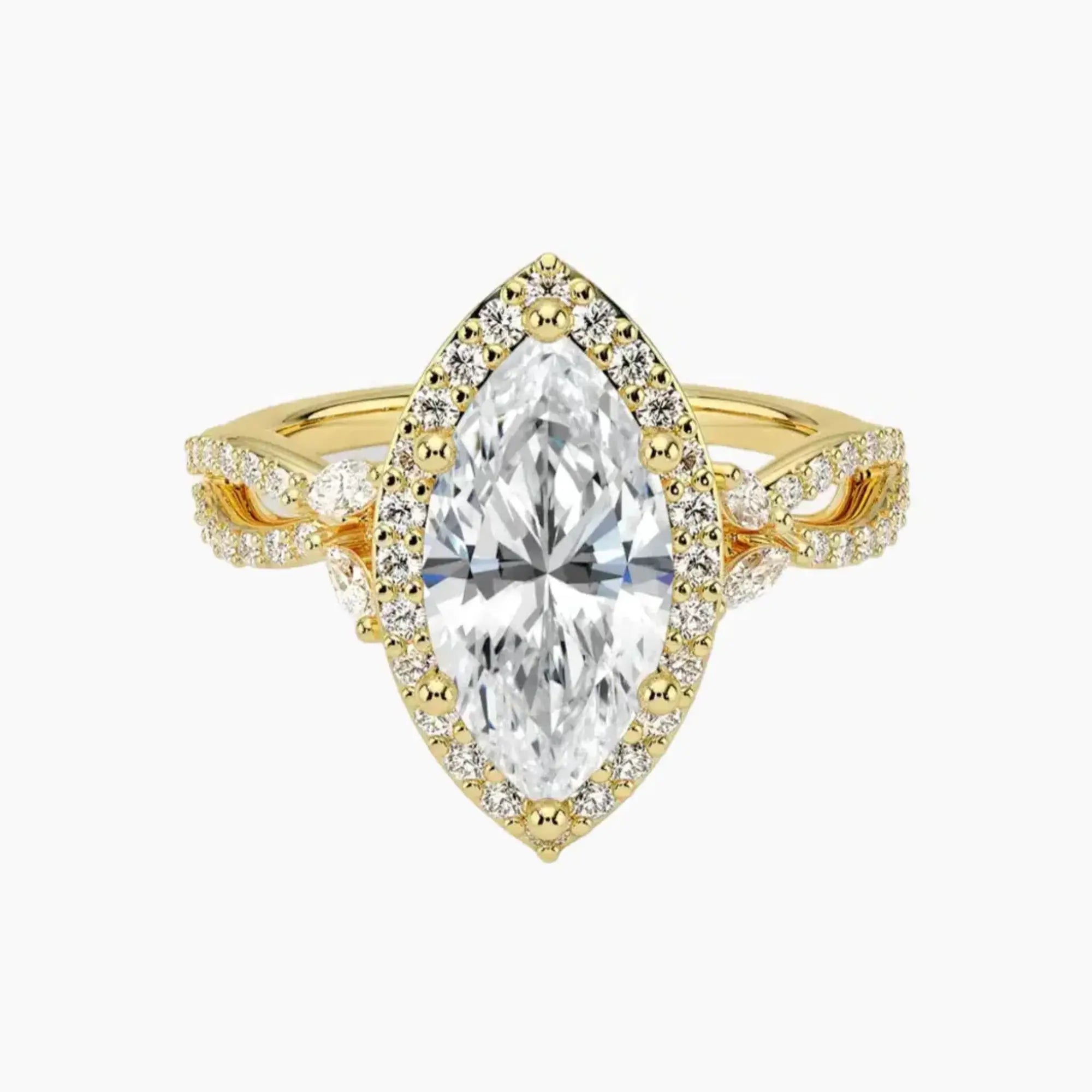 OBSER486 - Nerissa Halo Marquise engagement ring setting view 7