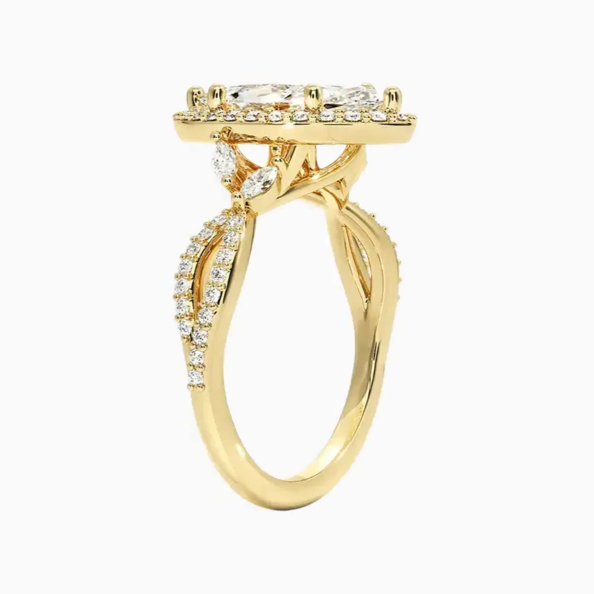 OBSER486 - Nerissa Halo Marquise engagement ring setting view 8