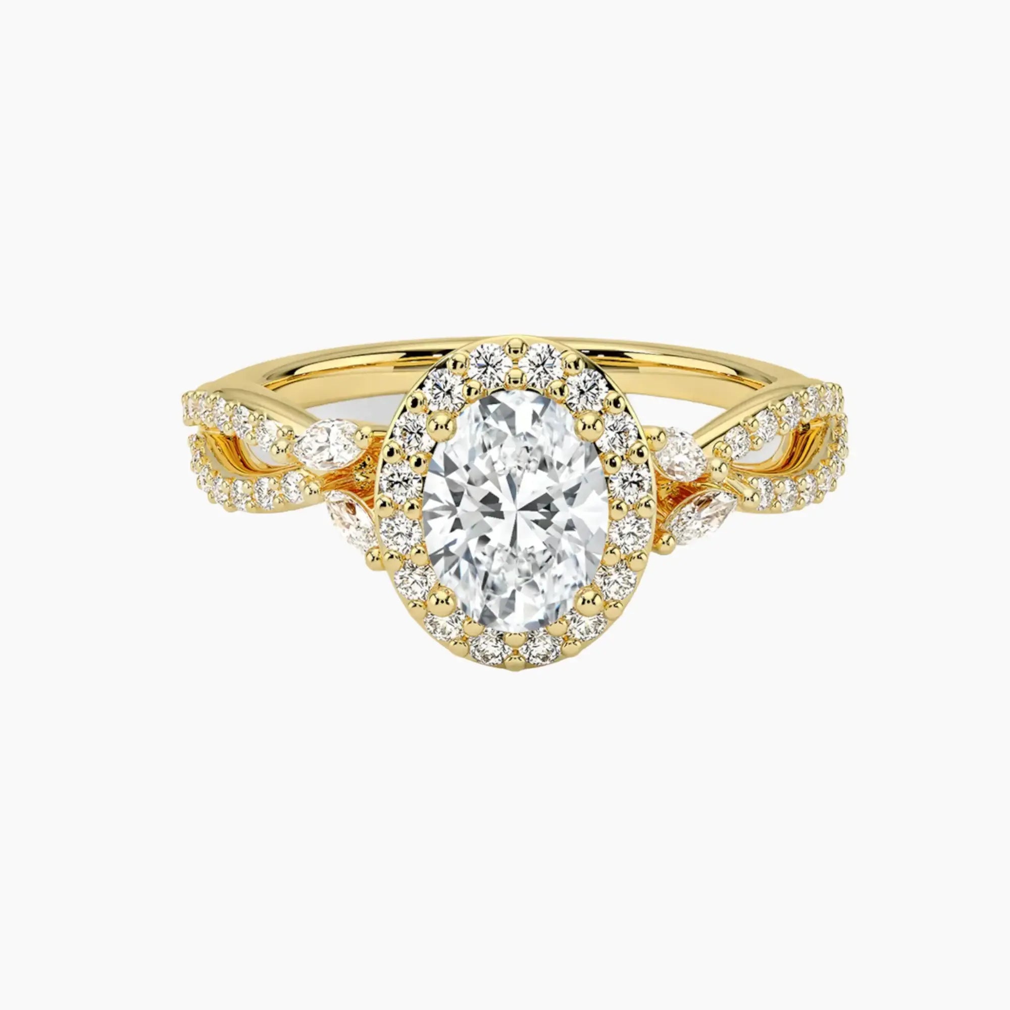 OBSER126 - Nerissa Halo Oval engagement ring setting view 7