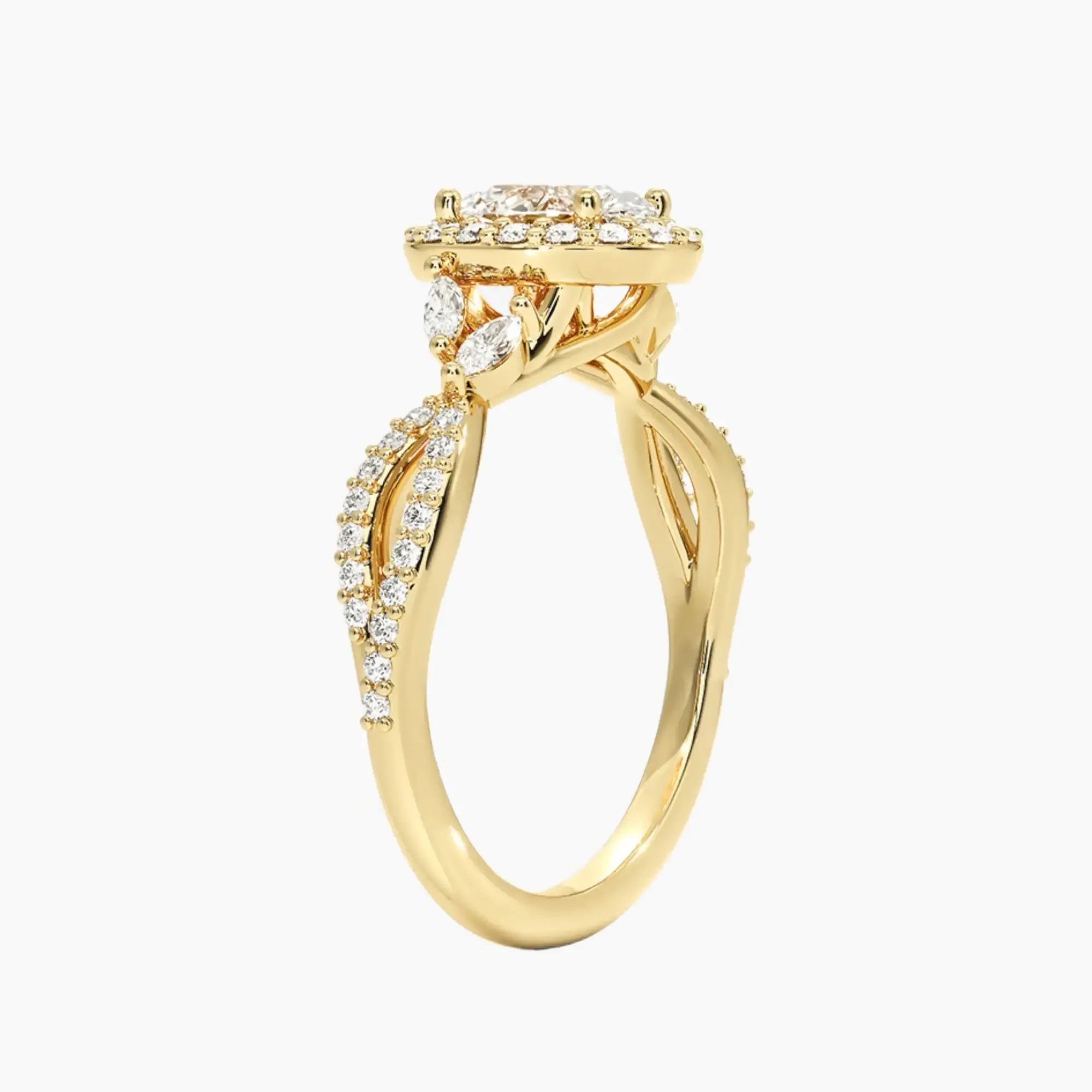 OBSER126 - Nerissa Halo Oval engagement ring setting view 8
