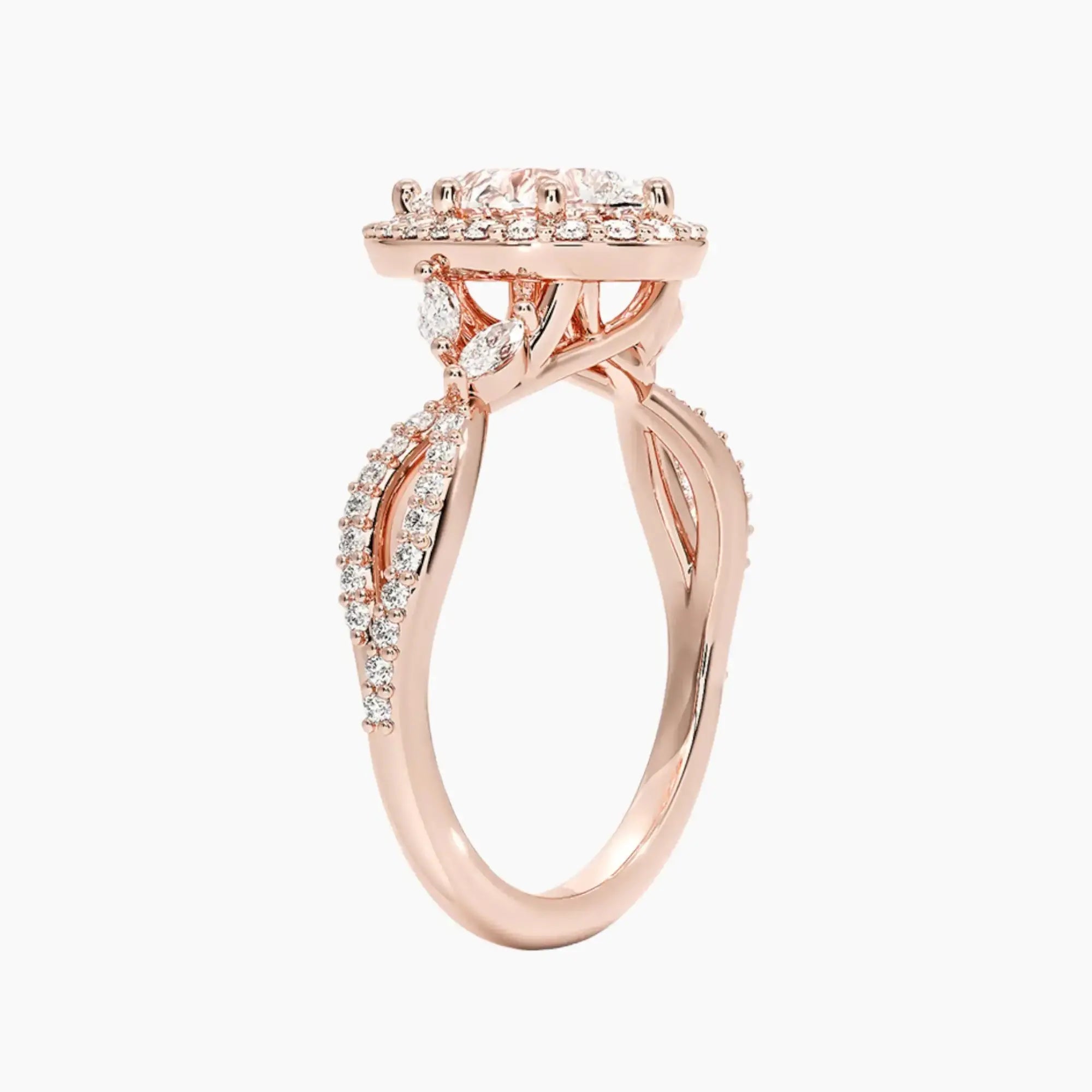 OBSER489 - Nerissa Halo Pear engagement ring setting view 5