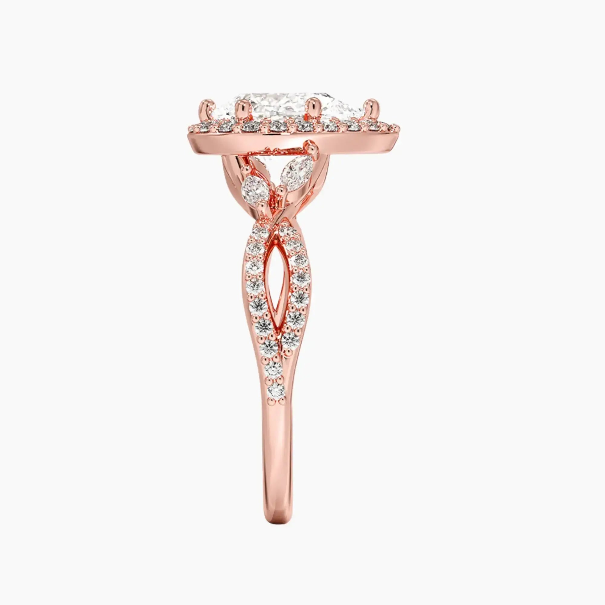 OBSER489 - Nerissa Halo Pear engagement ring setting view 6