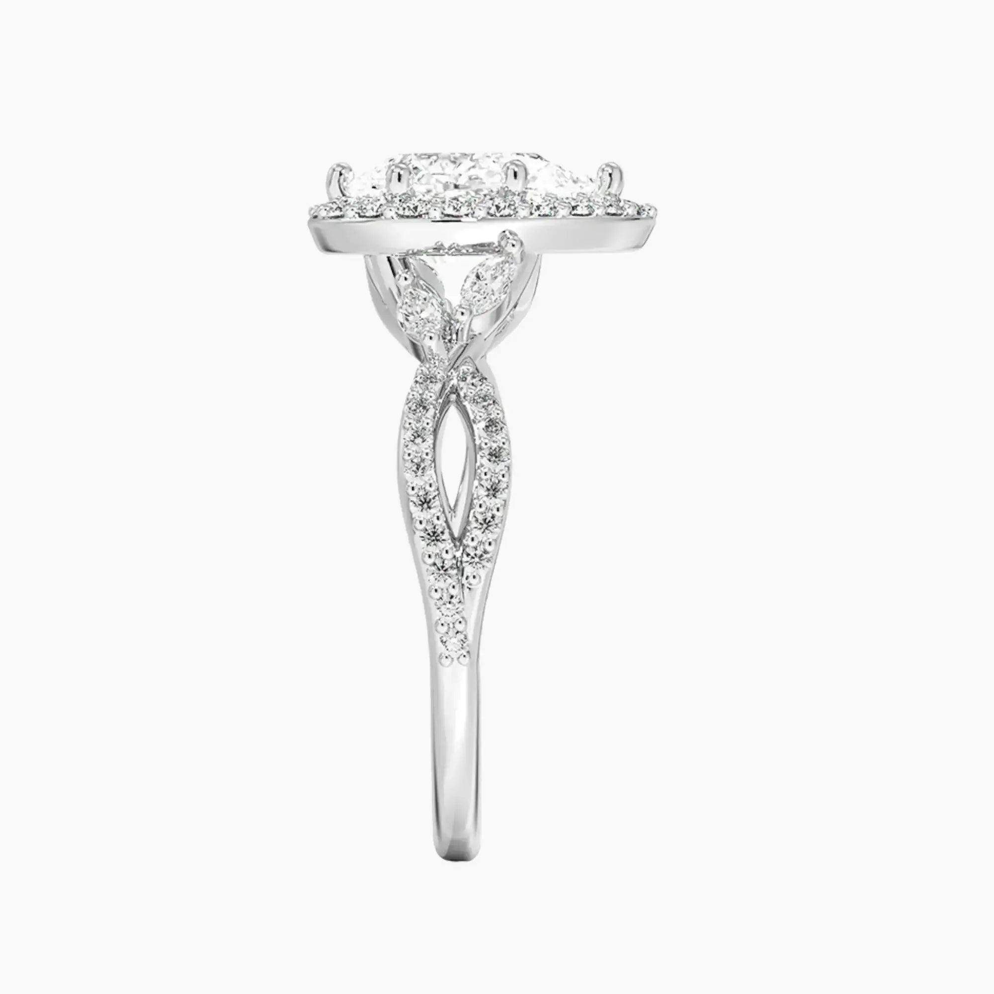 OBSER489 - Nerissa Halo Pear engagement ring setting view 3