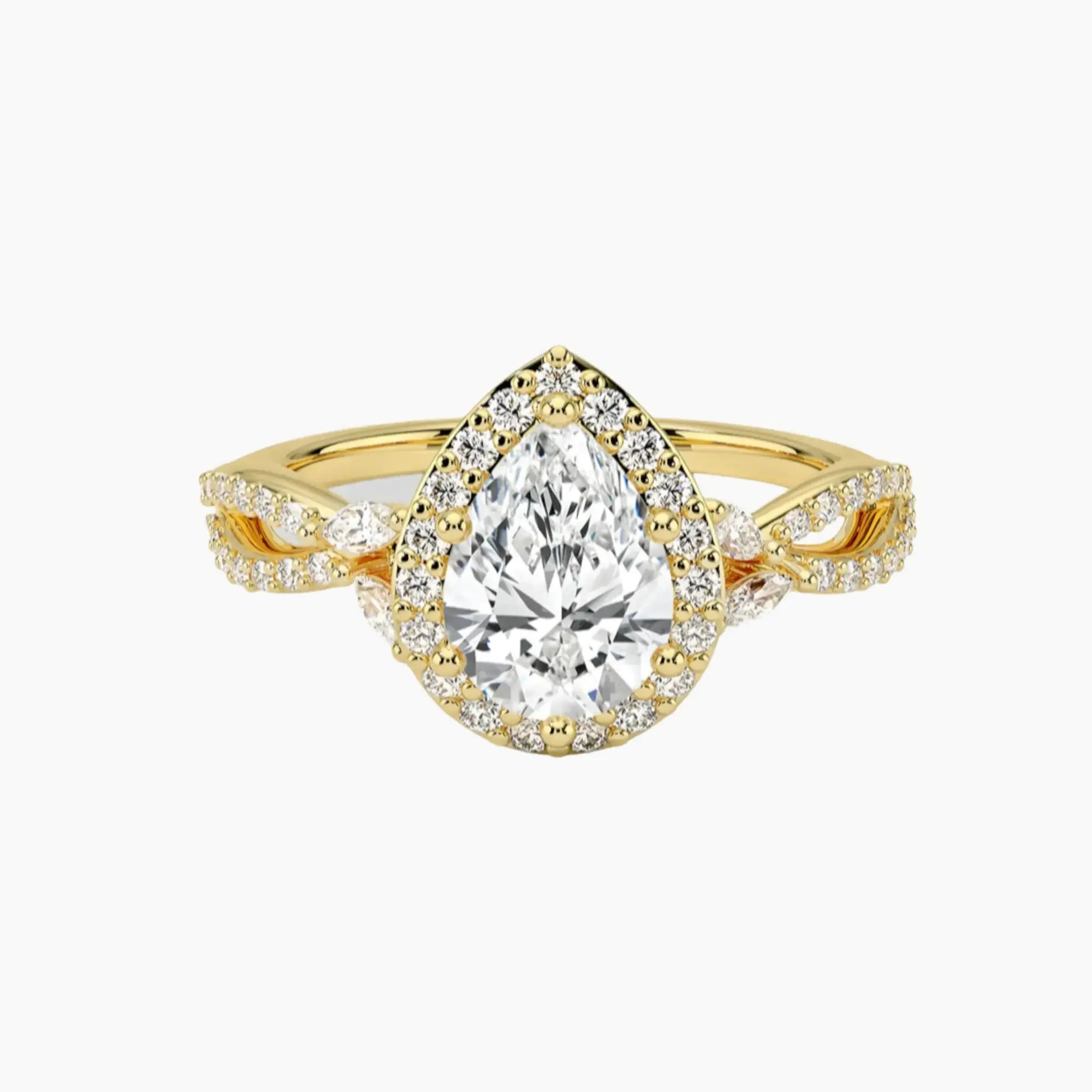 OBSER489 - Nerissa Halo Pear engagement ring setting view 7