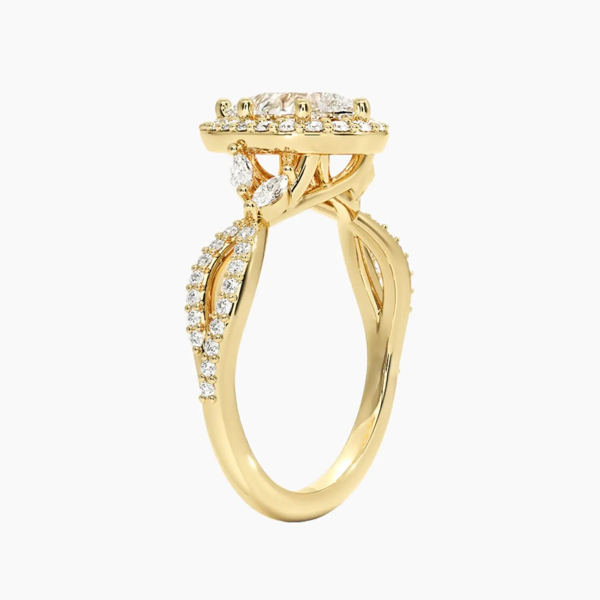 OBSER489 - Nerissa Halo Pear engagement ring setting view 8
