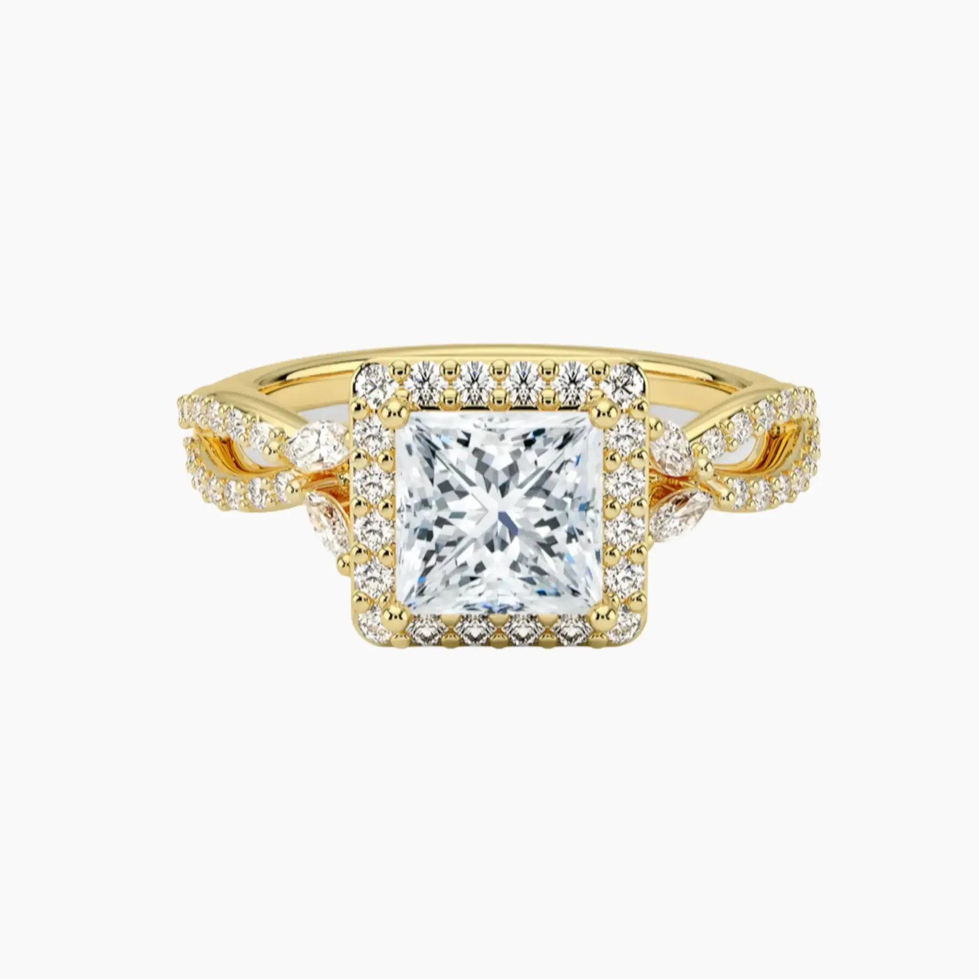 OBSER488 - Nerissa Halo Princess engagement ring setting view 7