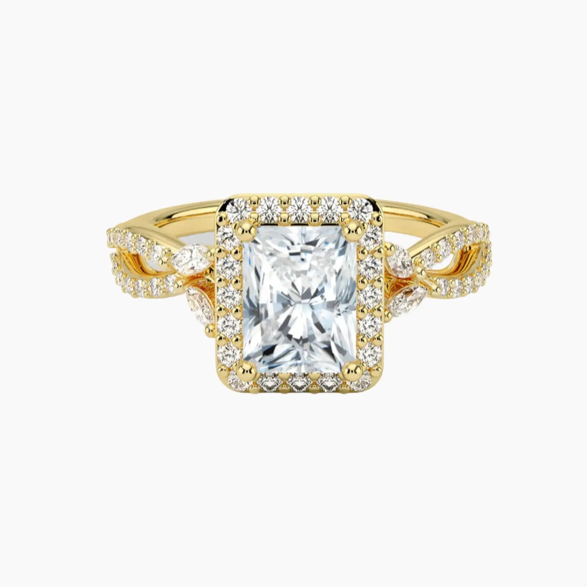 OBSER484 - Nerissa Halo Radiant engagement ring setting view 7