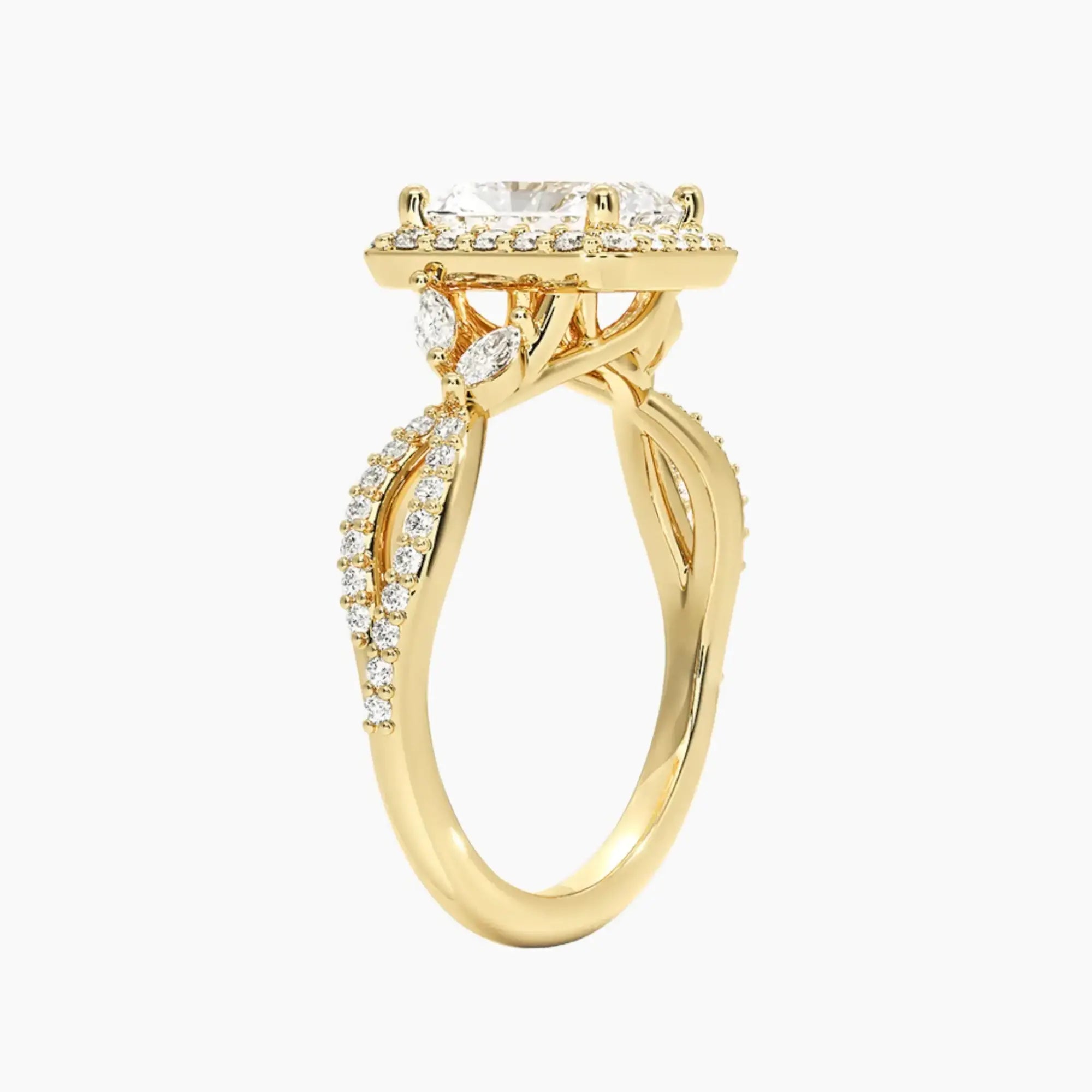 OBSER484 - Nerissa Halo Radiant engagement ring setting view 8