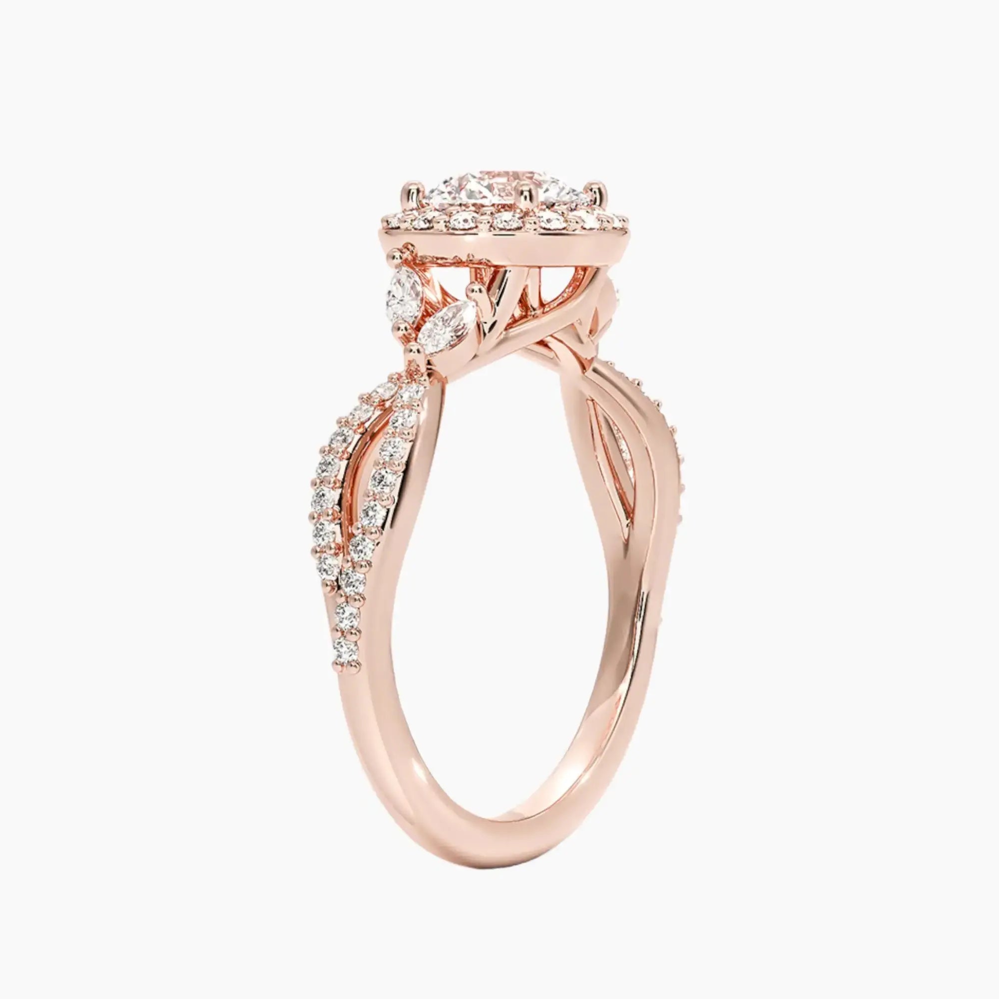 OBSER491 - Nerissa Halo Round engagement ring setting view 8