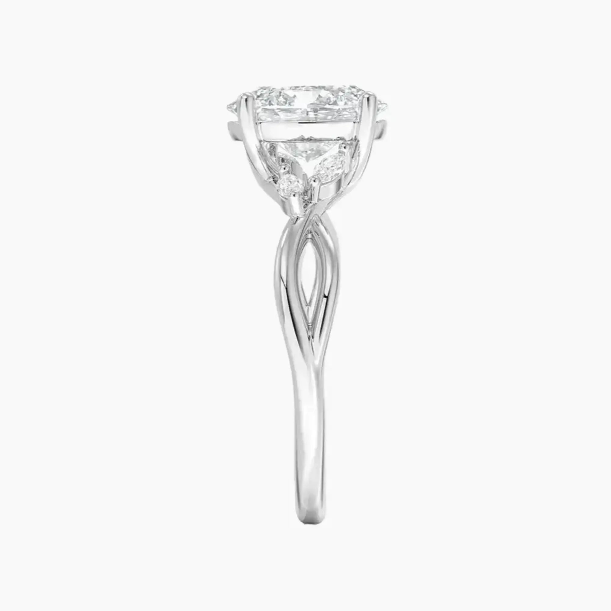 OBSER253 - Amara Oval engagement ring setting view 3