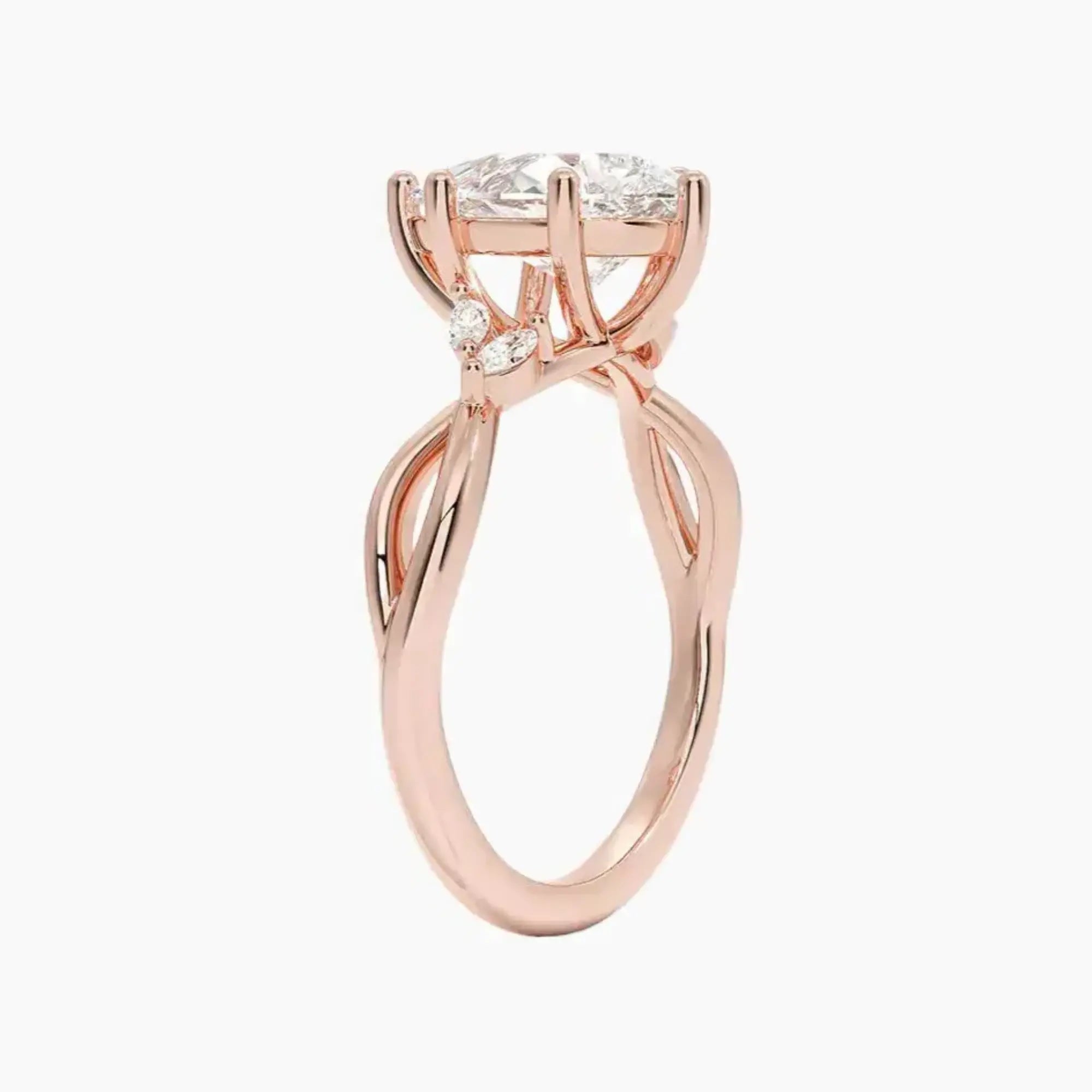 OBSER251 - Amara Pear engagement ring setting view 5