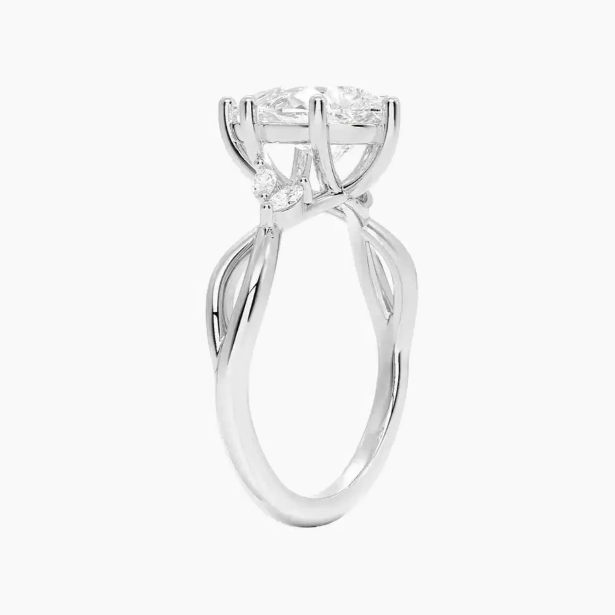 OBSER251 - Amara Pear engagement ring setting view 2