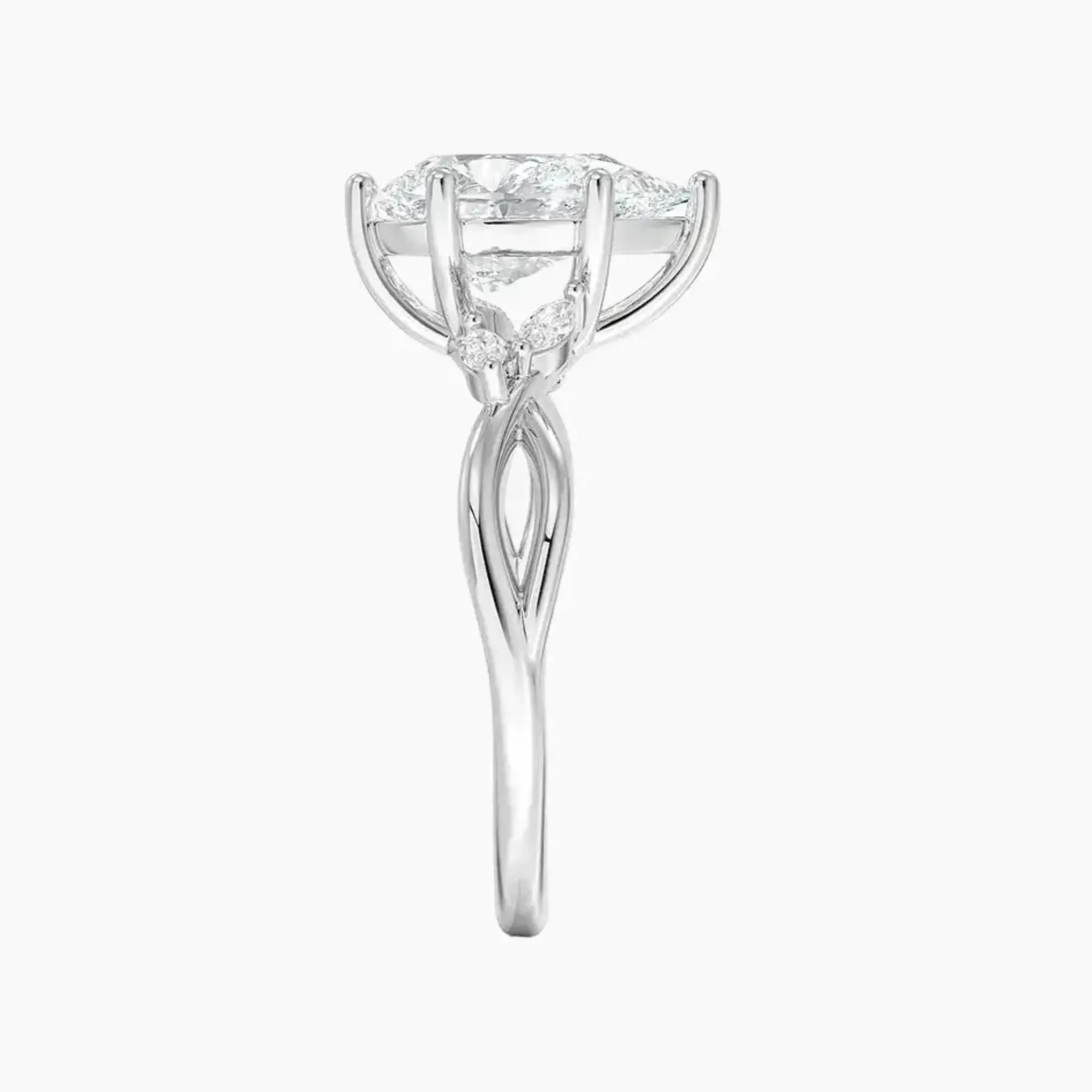 OBSER251 - Amara Pear engagement ring setting view 3