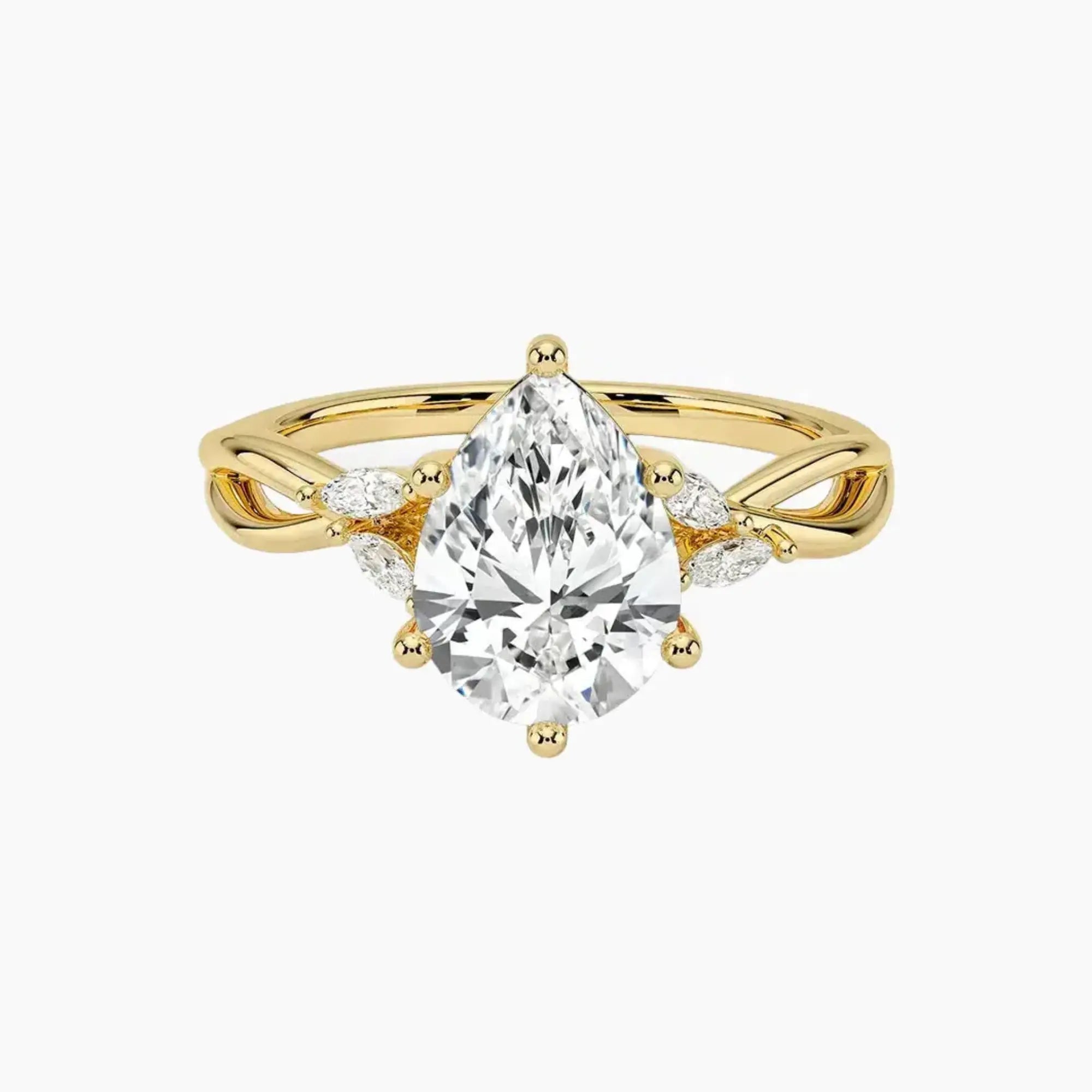 OBSER251 - Amara Pear engagement ring setting view 7