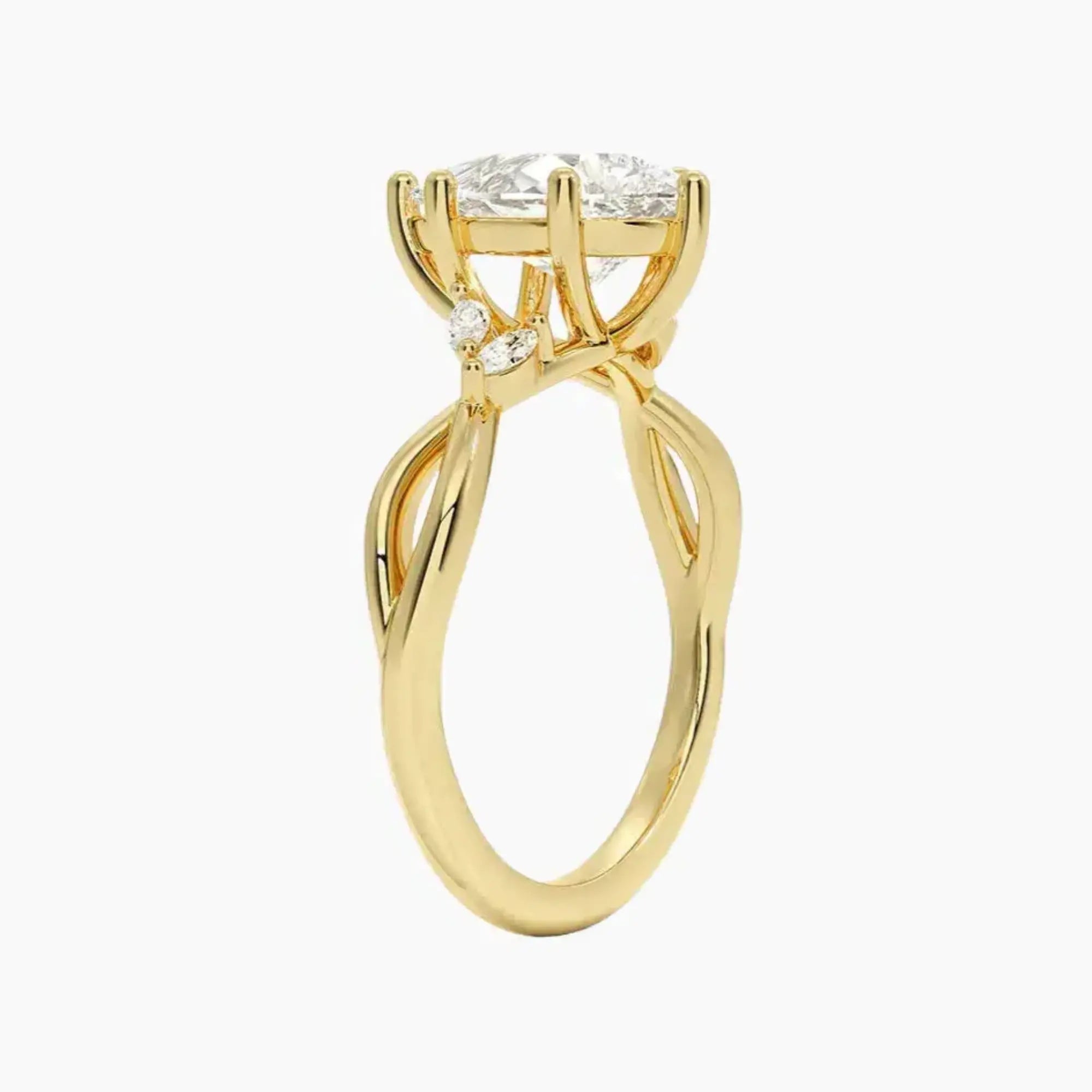 OBSER251 - Amara Pear engagement ring setting view 8