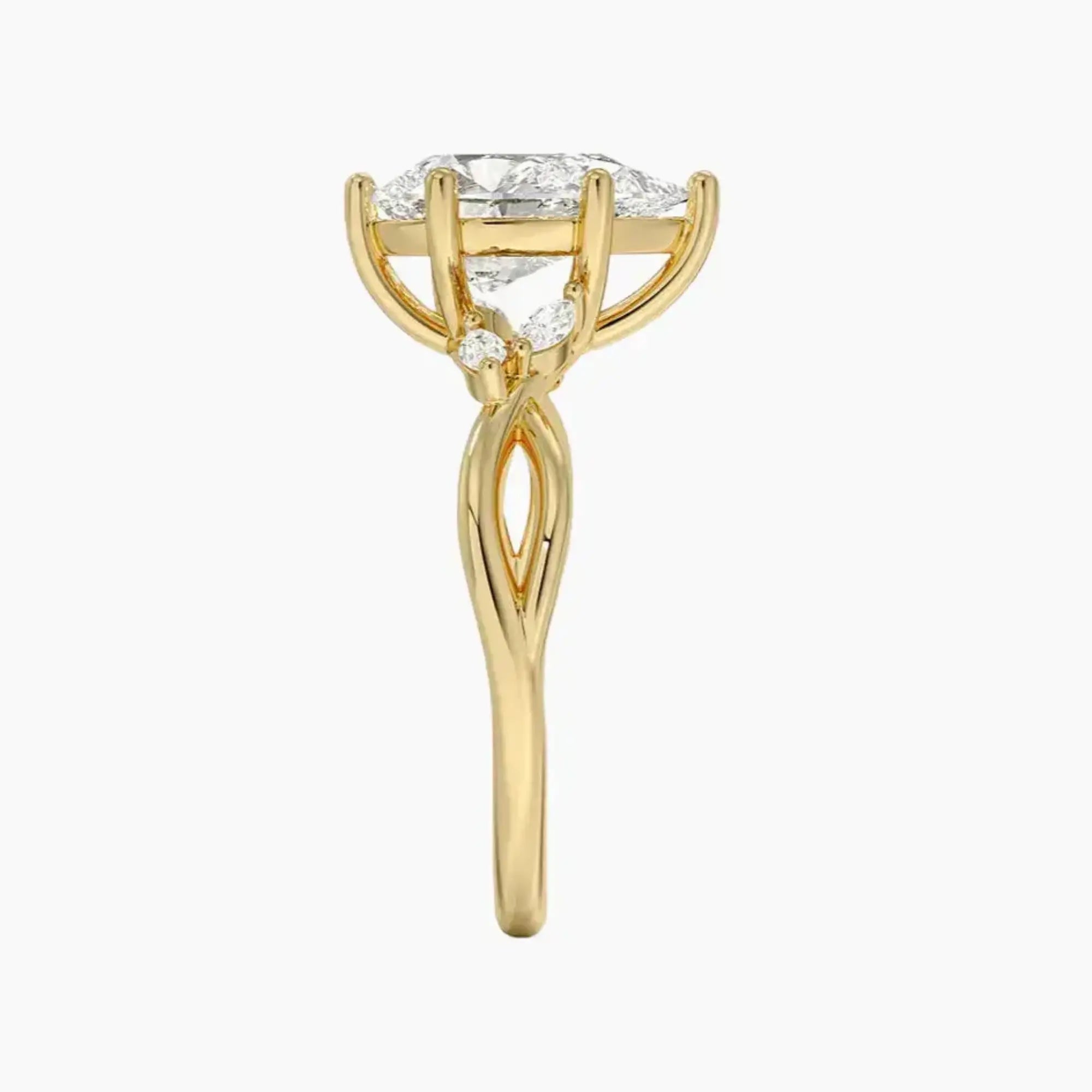 OBSER251 - Amara Pear engagement ring setting view 9