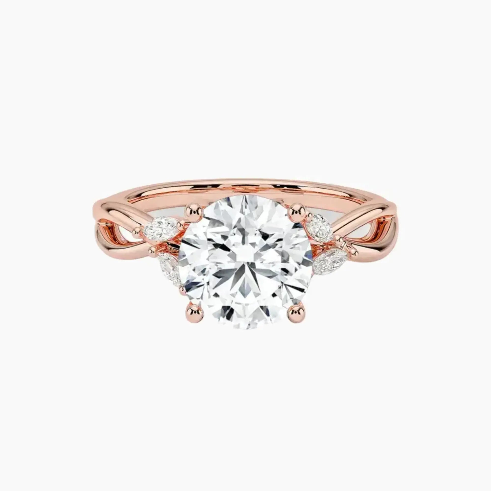 OBSER254 - Amara Round engagement ring setting view 4