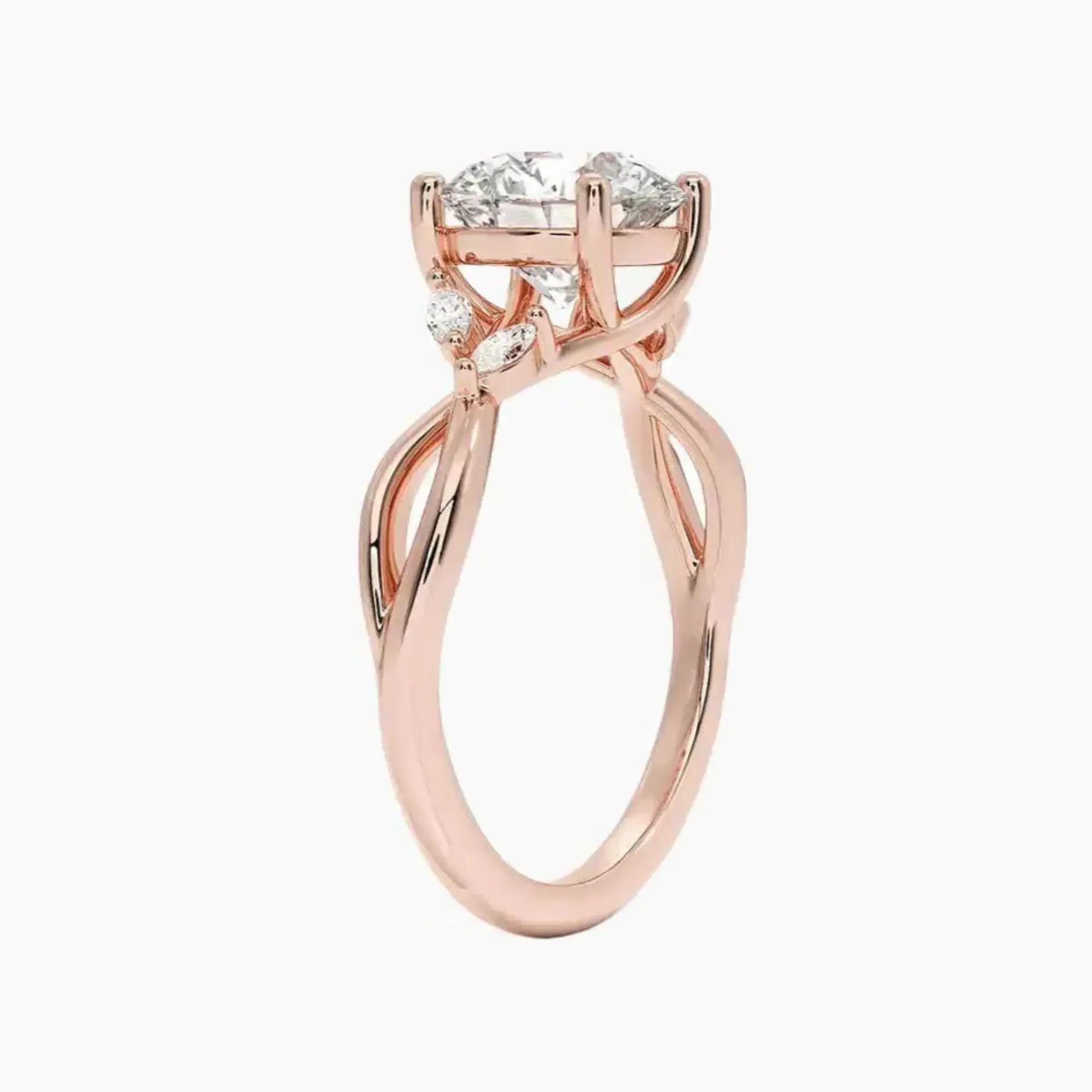 OBSER254 - Amara Round engagement ring setting view 5