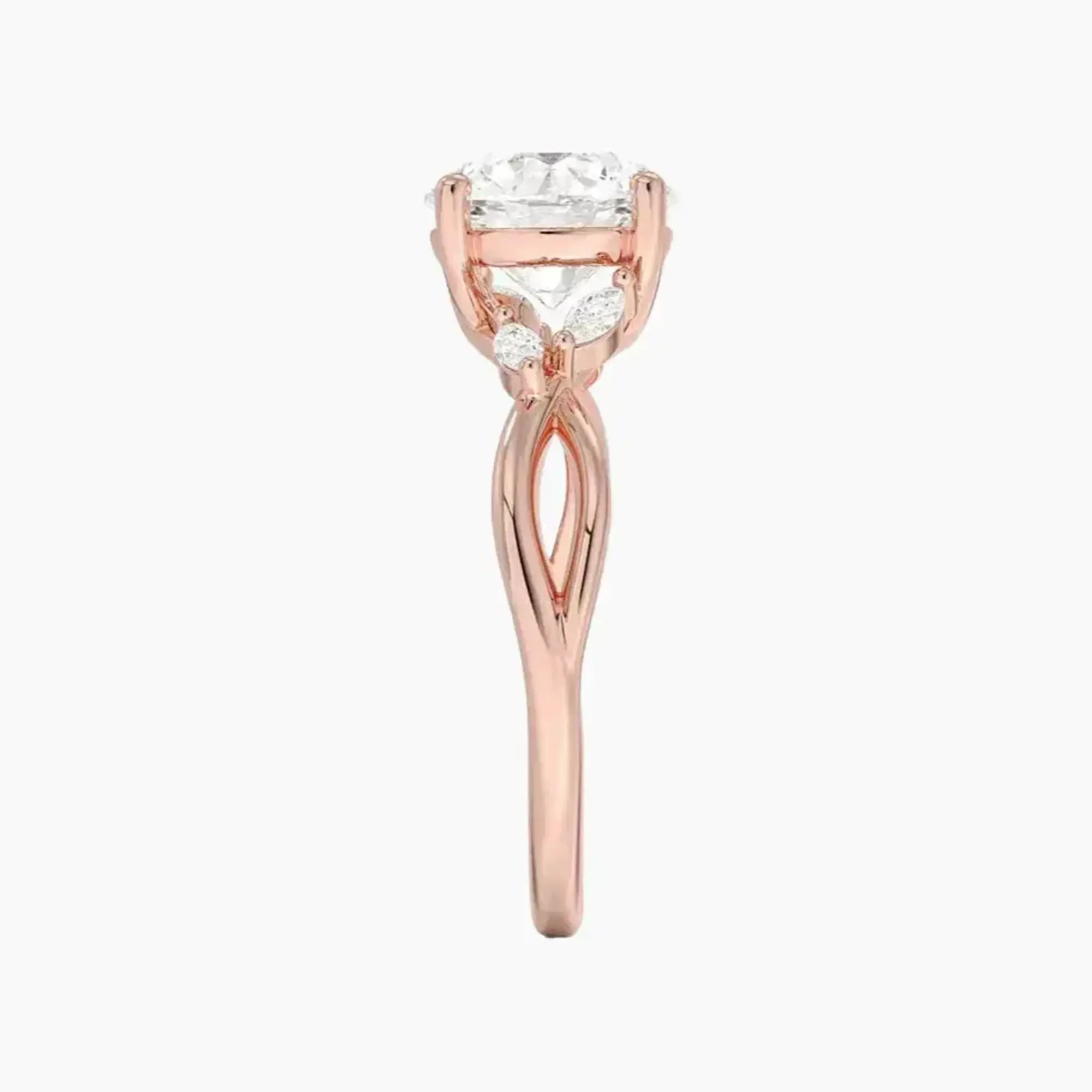 OBSER254 - Amara Round engagement ring setting view 6