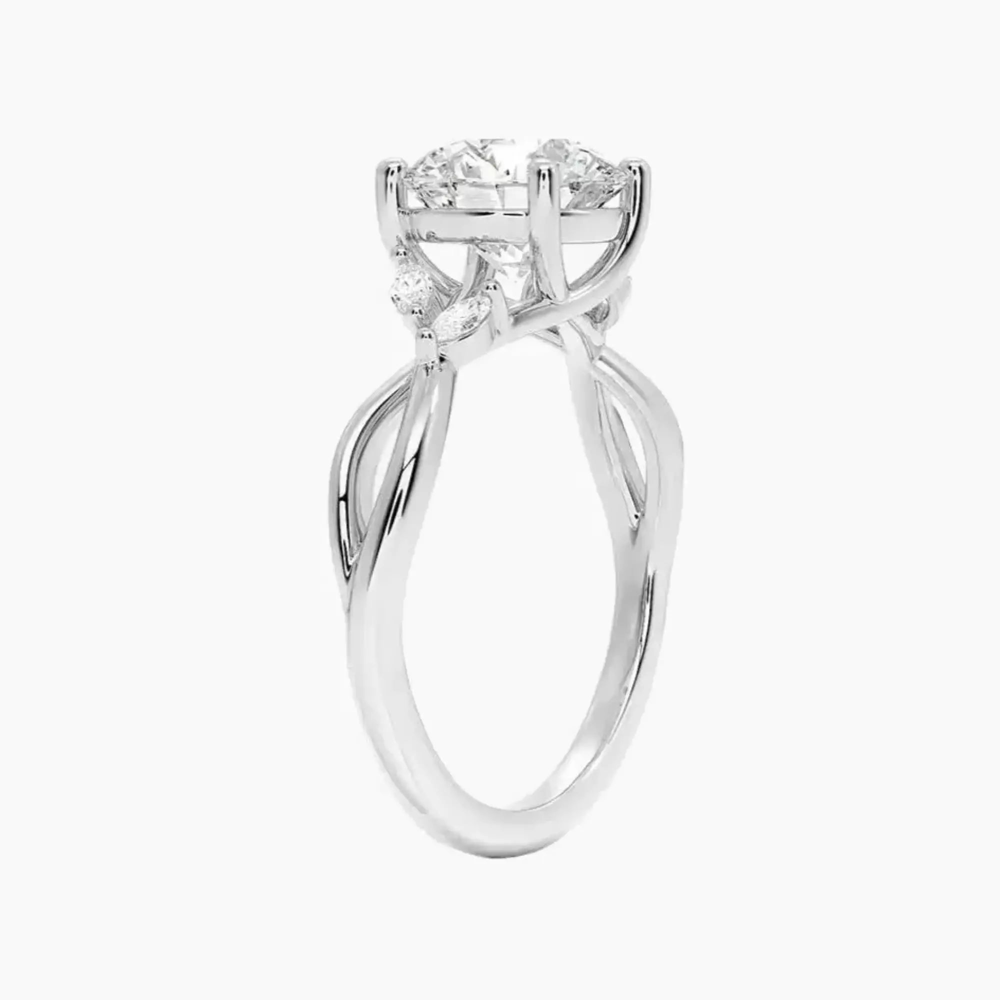 OBSER254 - Amara Round engagement ring setting view 2