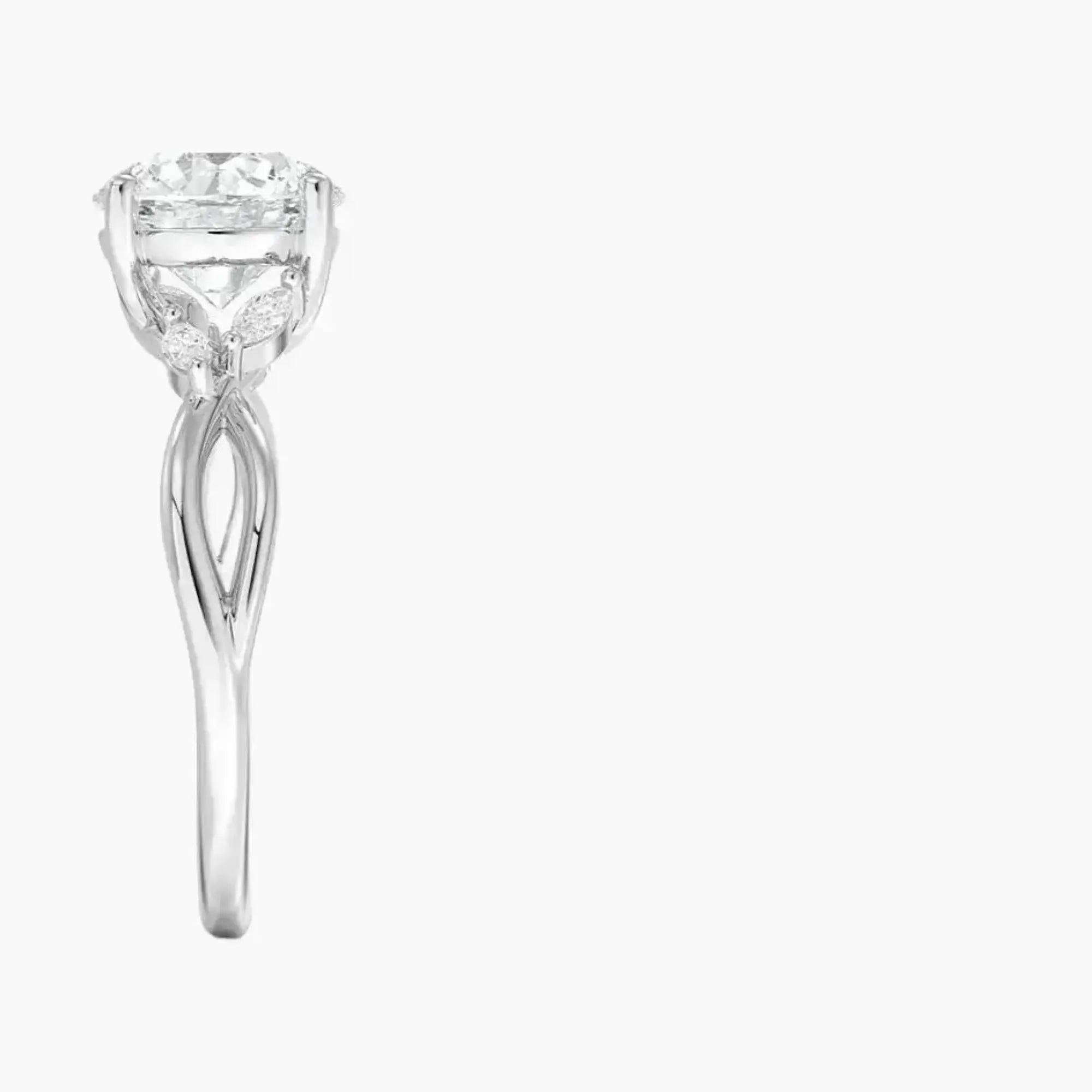 OBSER254 - Amara Round engagement ring setting view 3