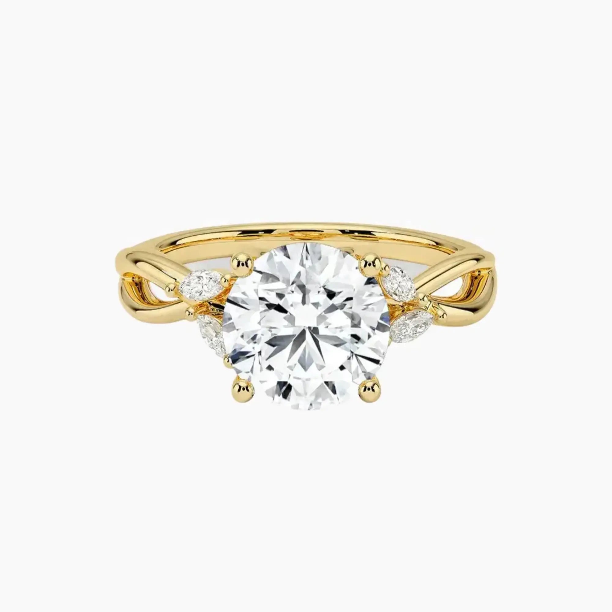 OBSER254 - Amara Round engagement ring setting view 7