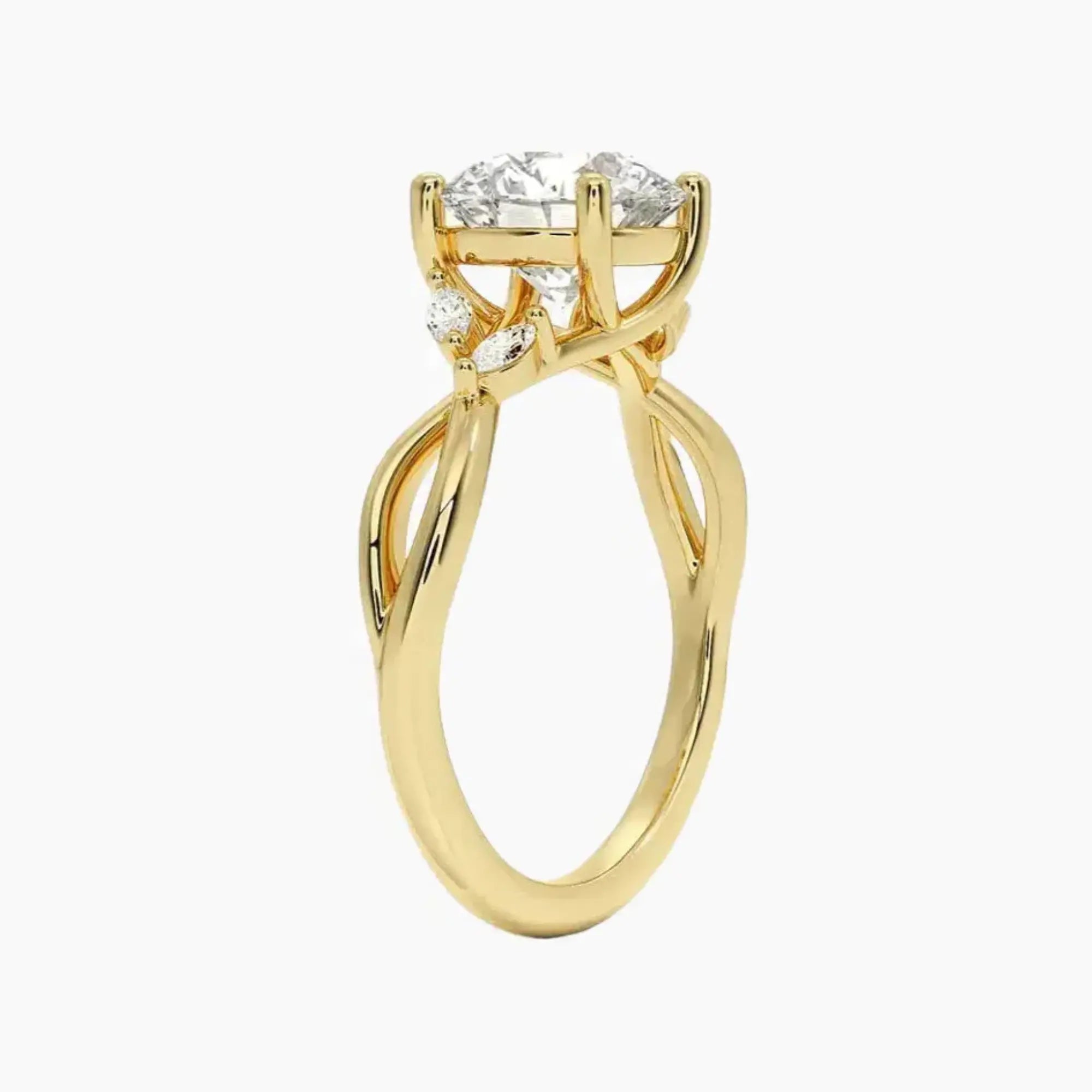OBSER254 - Amara Round engagement ring setting view 8