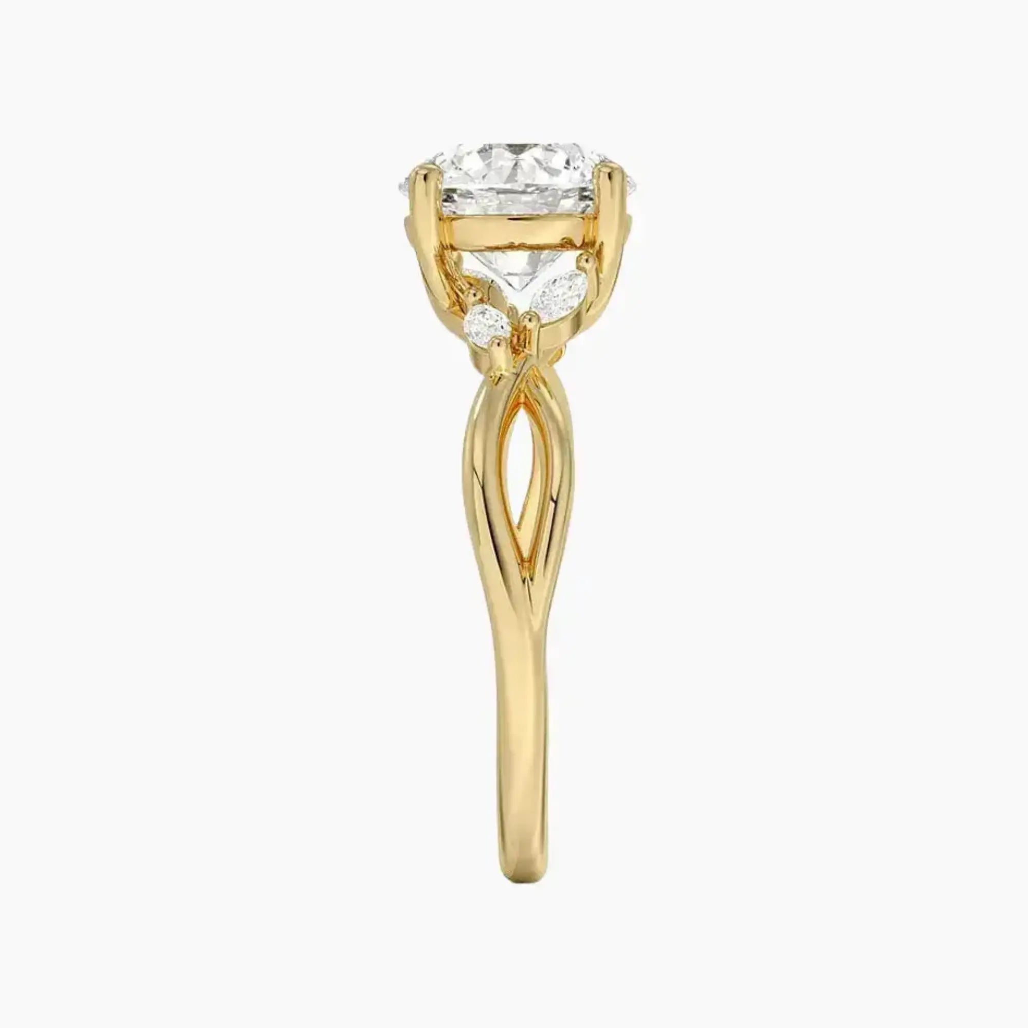 OBSER254 - Amara Round engagement ring setting view 9