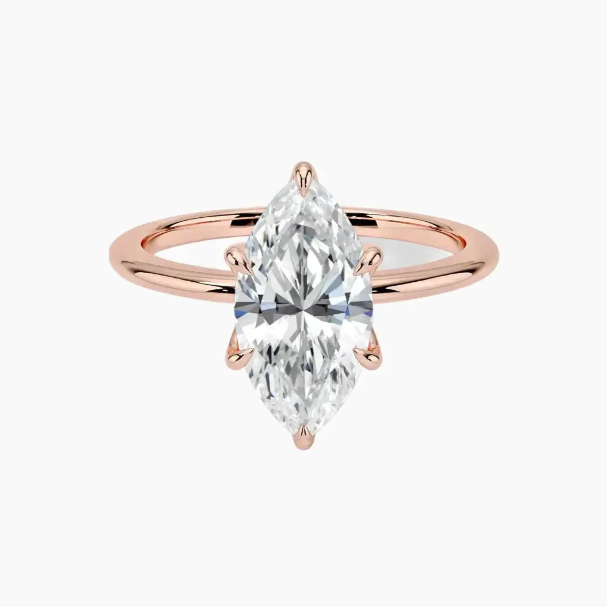 OBSER392 - Faye Solitaire Marquise engagement ring setting view 4