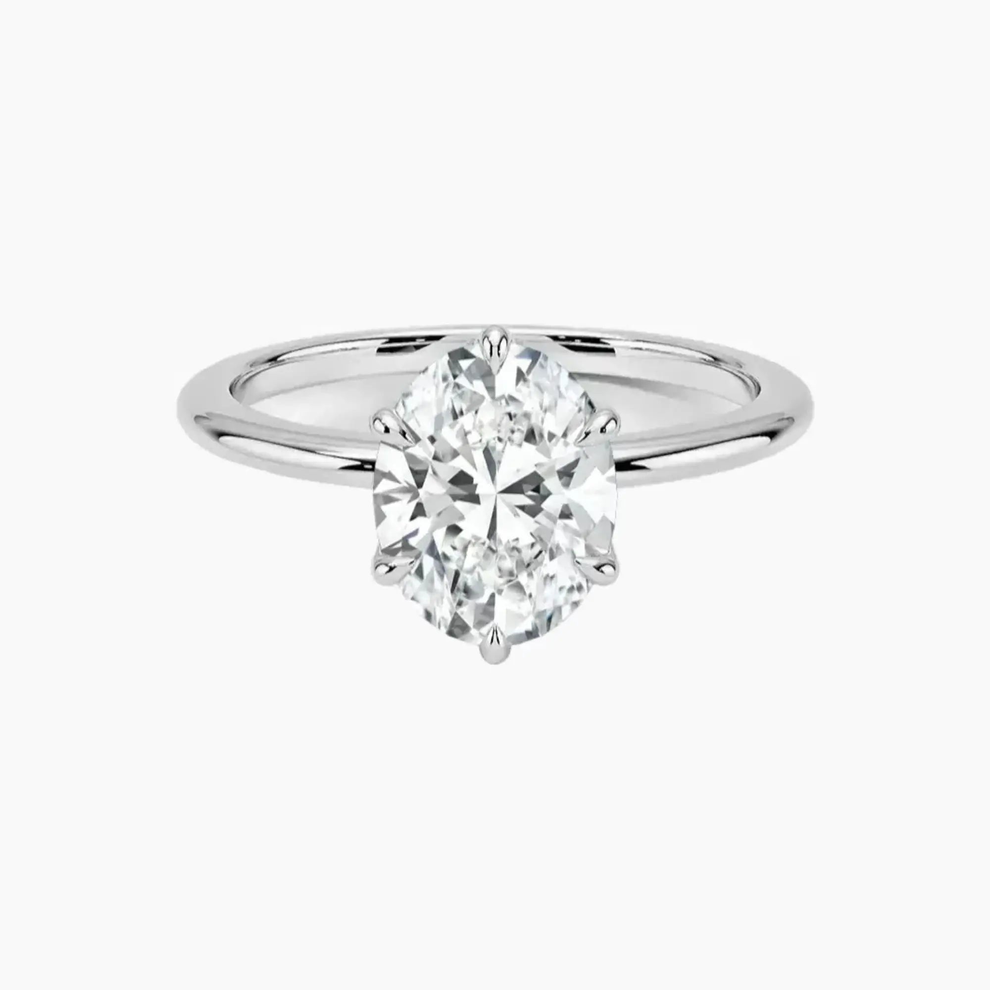OBSER393 - Faye Solitaire Oval engagement ring setting view 1