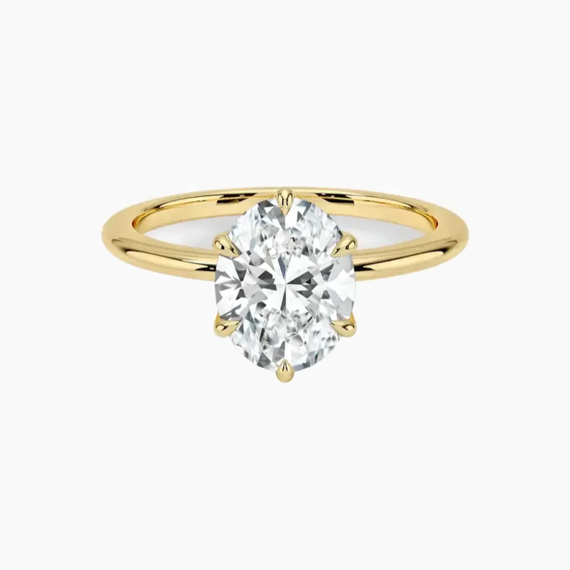 OBSER393 - Faye Solitaire Oval engagement ring setting view 7